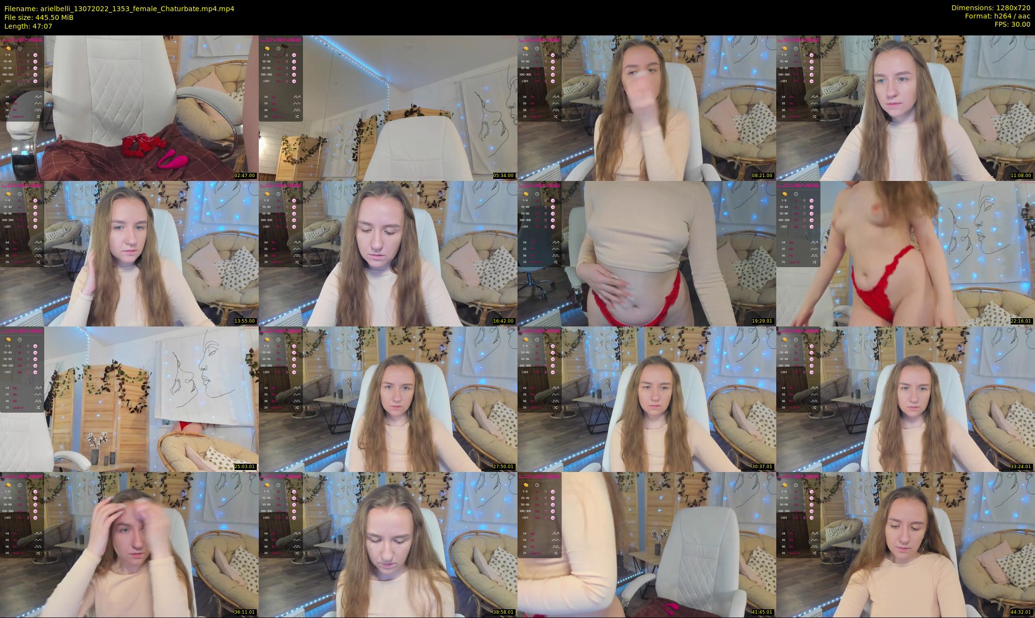 arielbelli — 48 minute Chaturbate female cam show recording, 720p, Jul 13, 2022