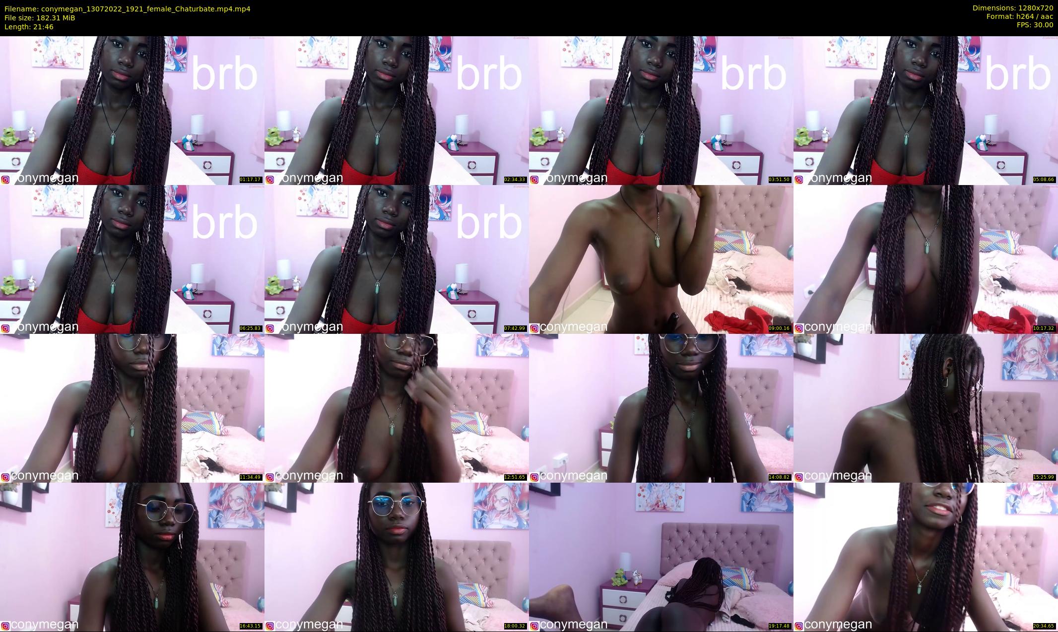 conymegan — 22 minute Chaturbate female cam show recording, 720p, Jul 13, 2022