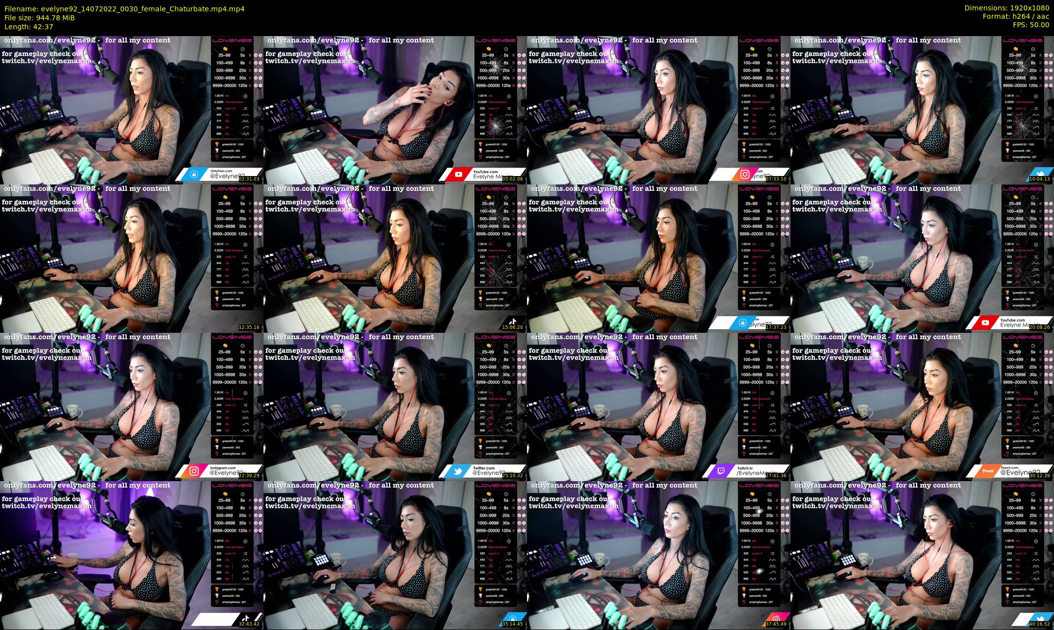 evelyne92 — 43 minute Chaturbate female cam show recording, 1080p, Jul 14, 2022