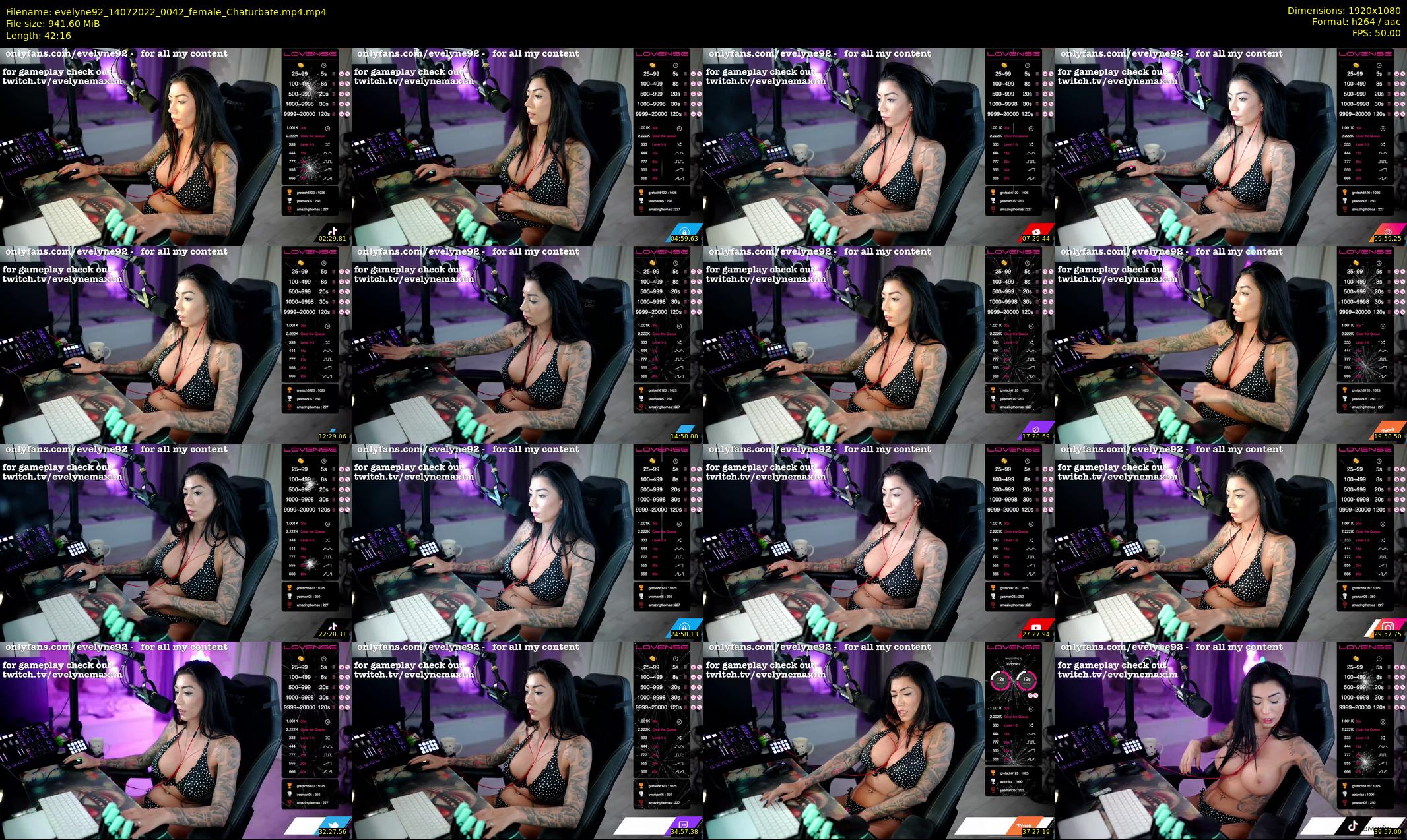 evelyne92 — 43 minute Chaturbate female cam show recording, 1080p, Jul 14, 2022