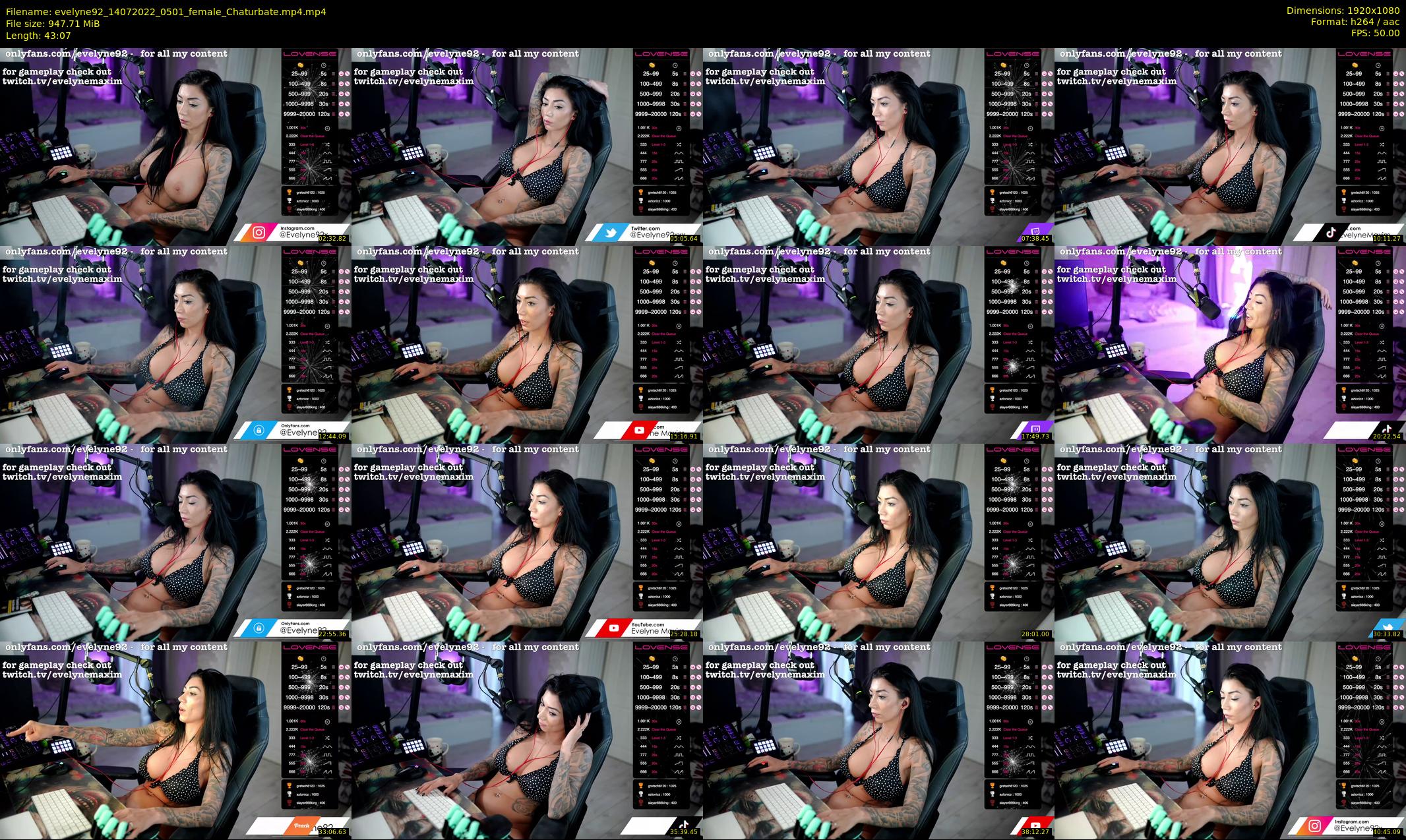 evelyne92 — 44 minute Chaturbate female cam show recording, 1080p, Jul 14, 2022