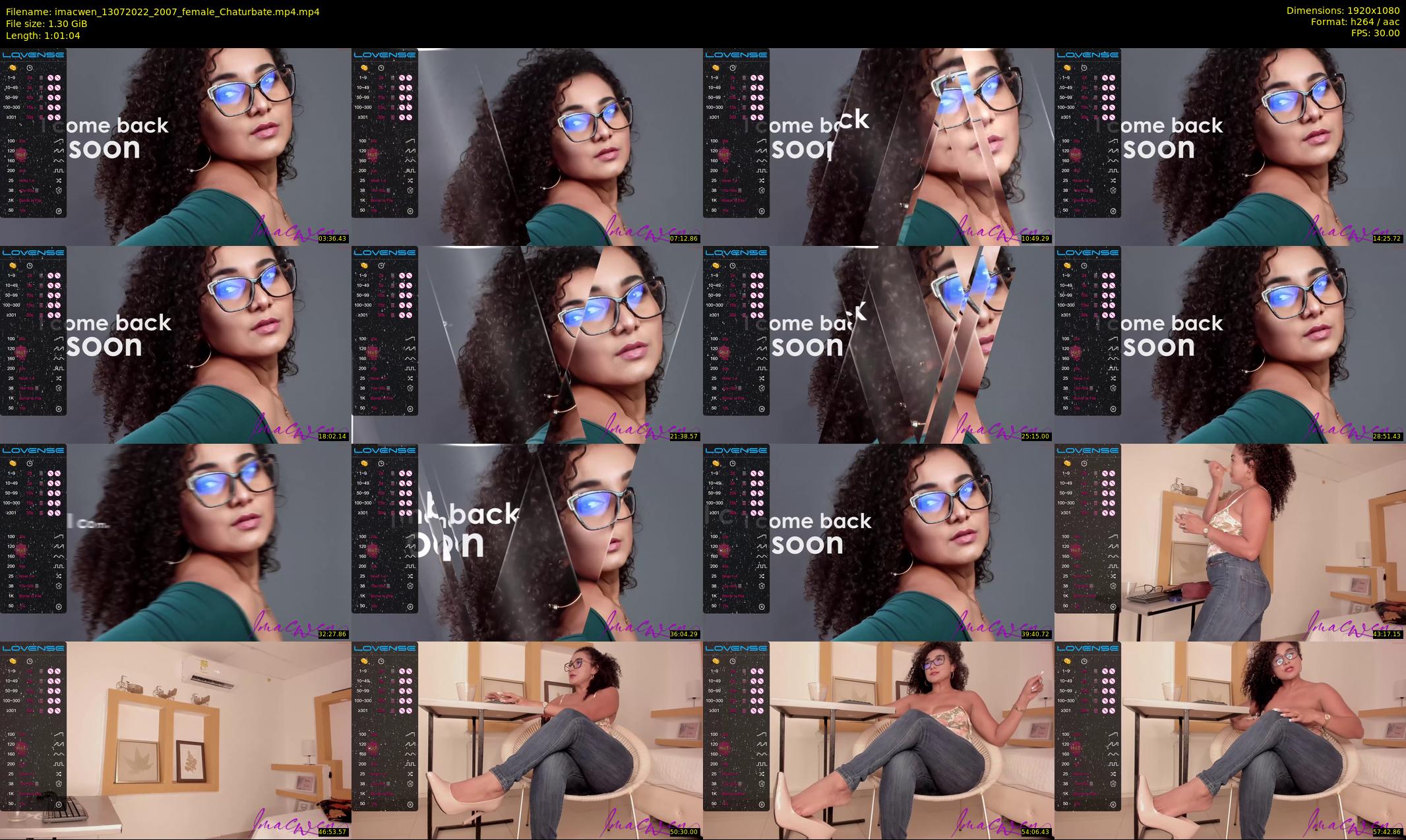 imacwen — 62 minute Chaturbate female cam show recording, 1080p, Jul 13, 2022