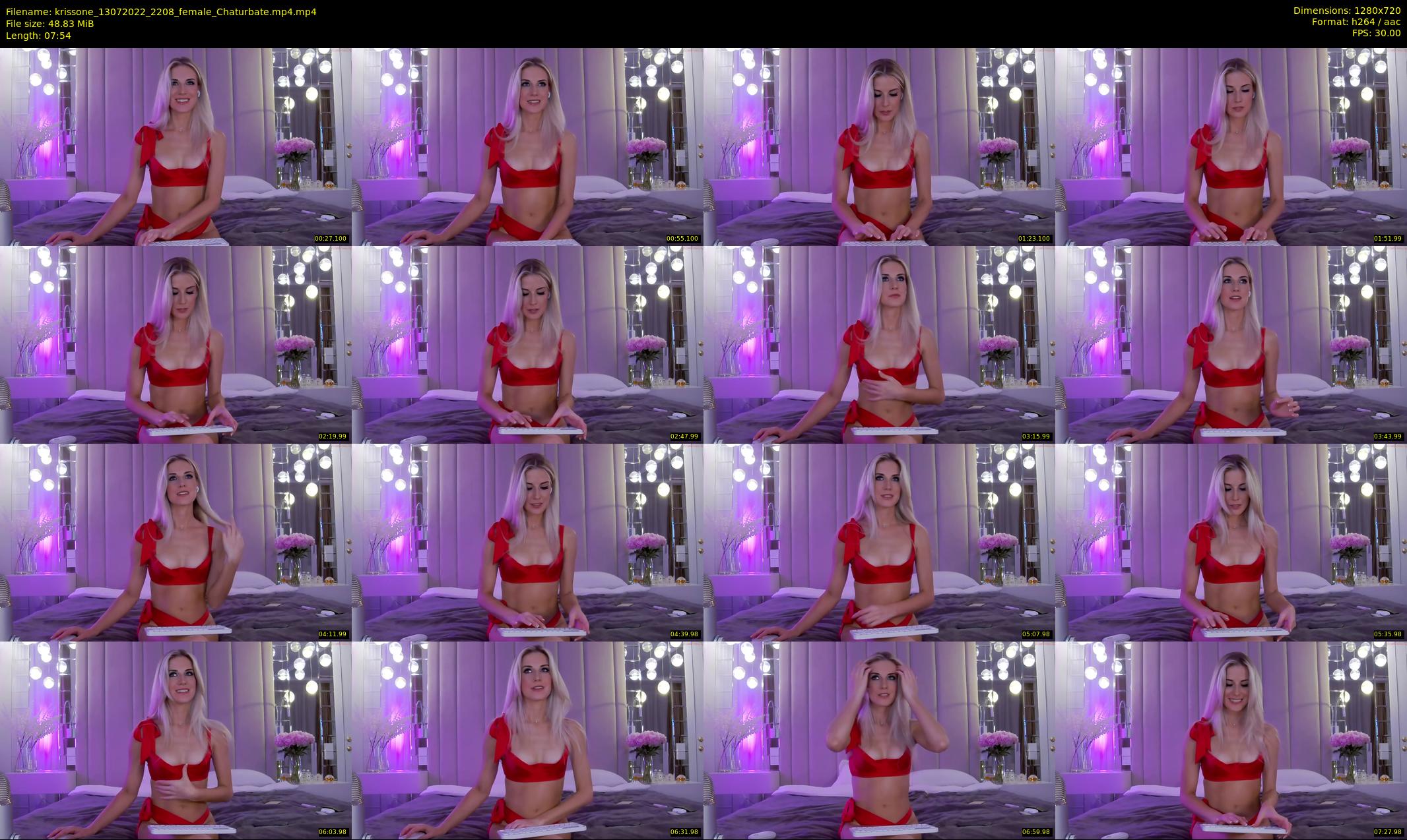 krissone — 8 minute Chaturbate female cam show recording, 720p, Jul 13, 2022