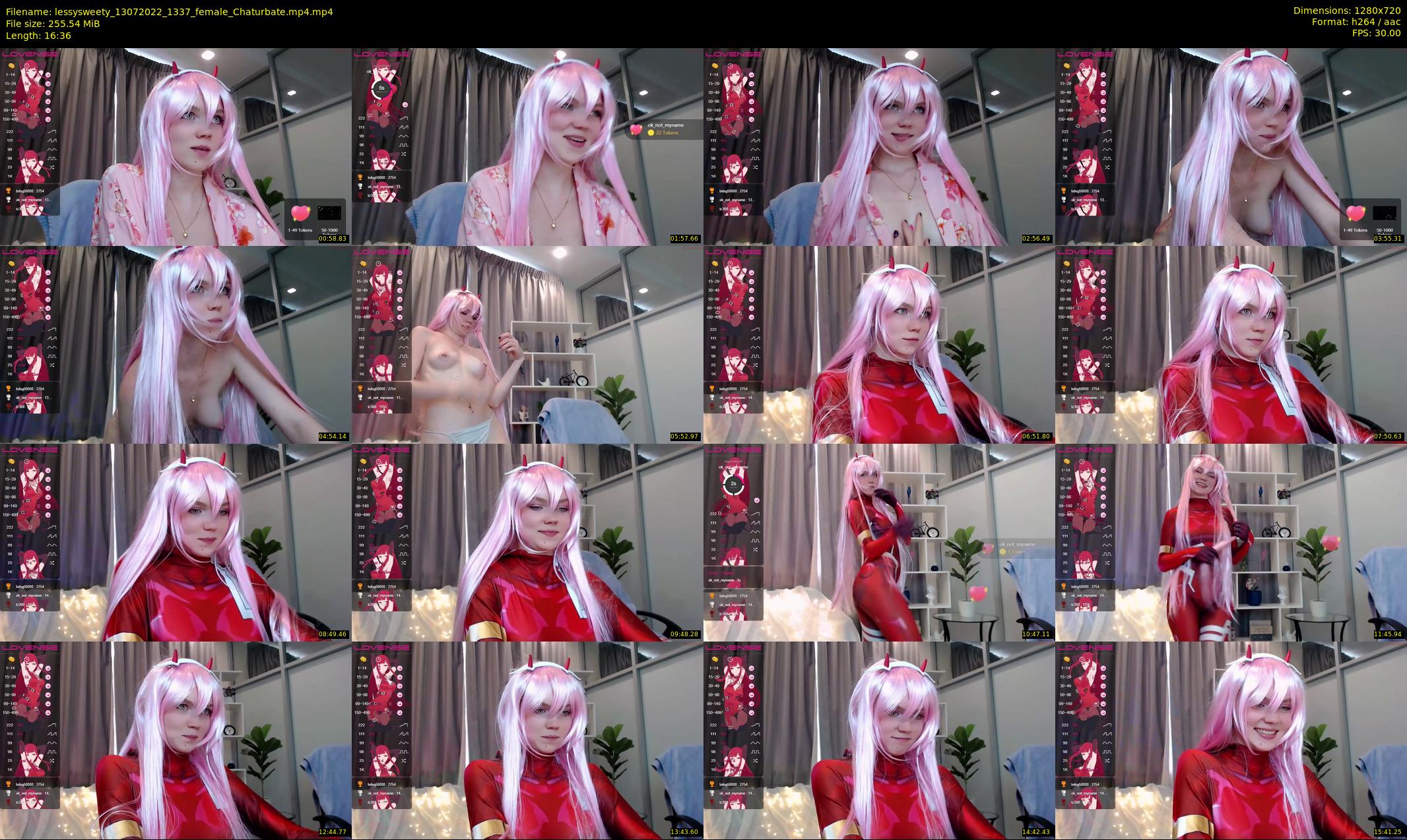 lessysweety — 17 minute Chaturbate female cam show recording, 720p, Jul 13, 2022
