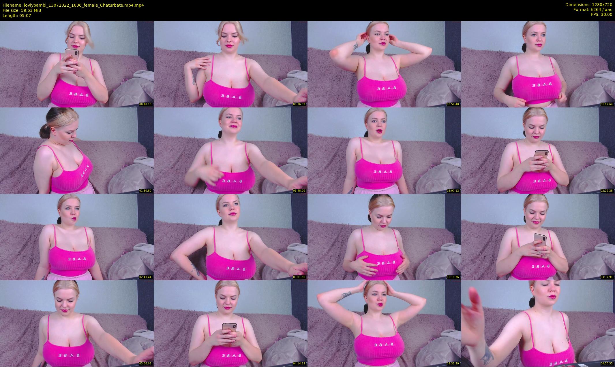 lovlybambi — 6 minute Chaturbate female cam show recording, 720p, Jul 13, 2022