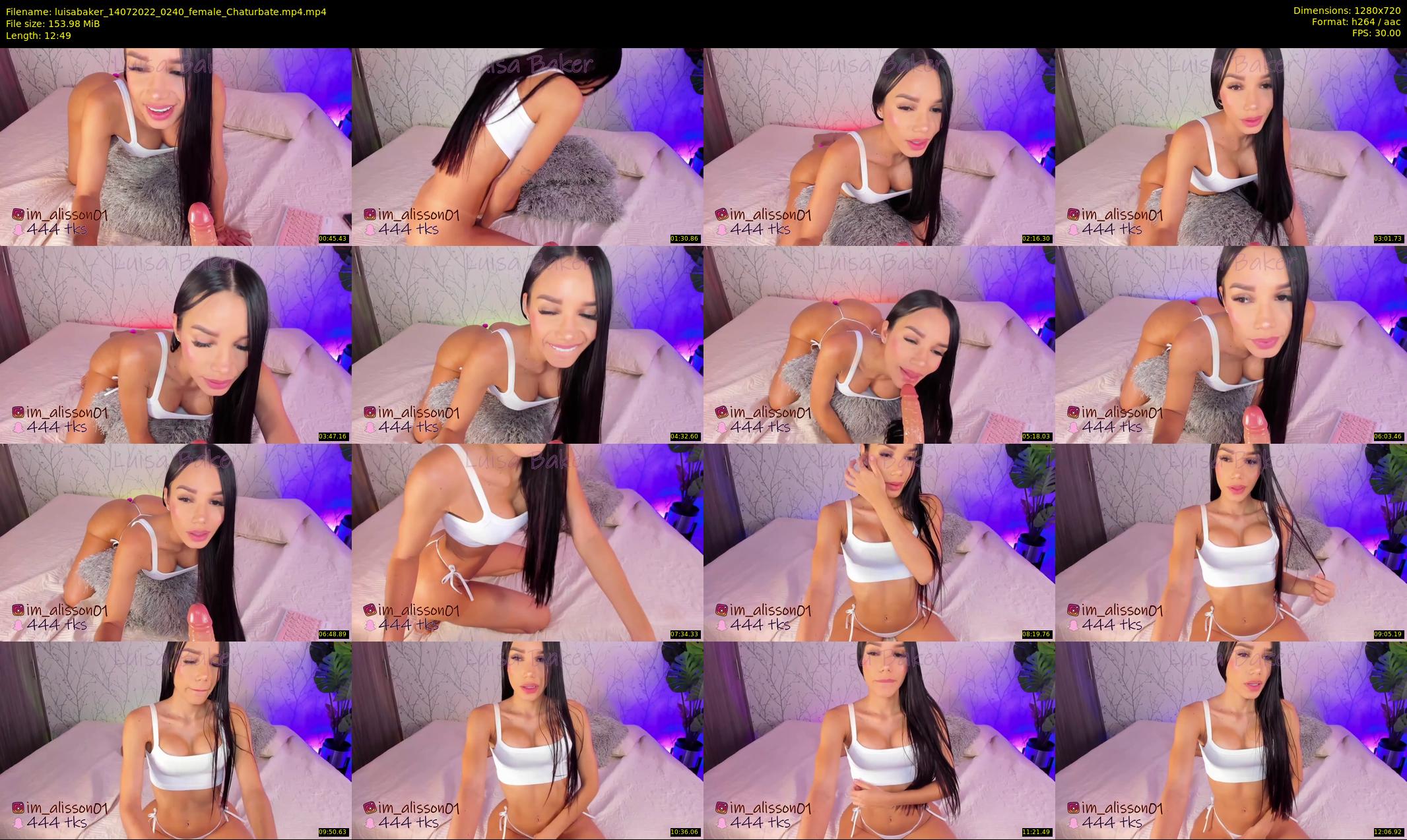 luisabaker — 13 minute Chaturbate female cam show recording, 720p, Jul 14, 2022