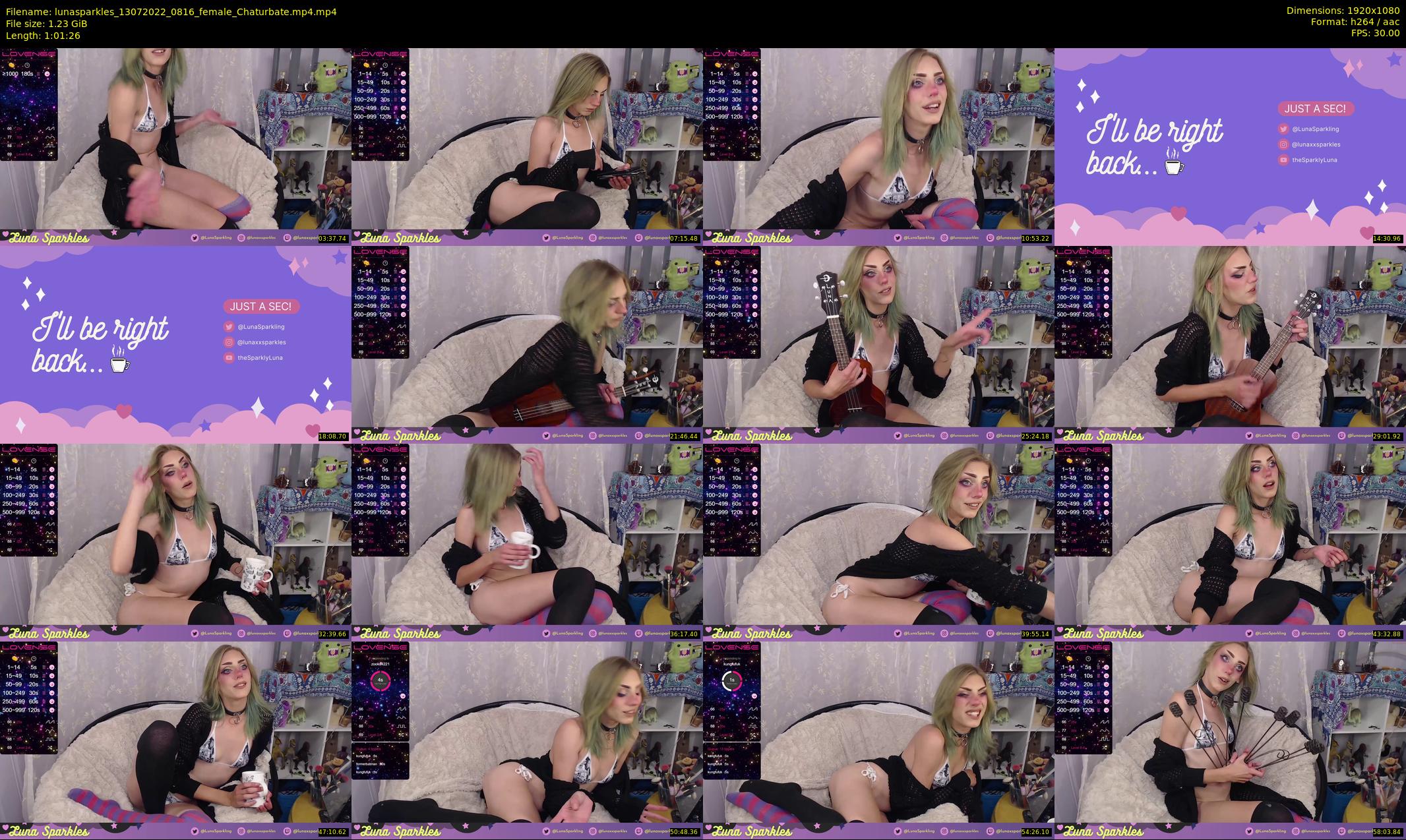 lunasparkles — 62 minute Chaturbate female cam show recording, 1080p, Jul 13, 2022