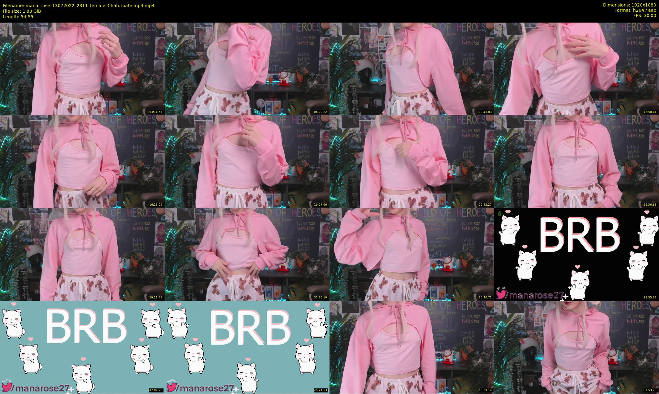 mana_rose — 55 minute Chaturbate female cam show recording, 1080p, Jul 13, 2022