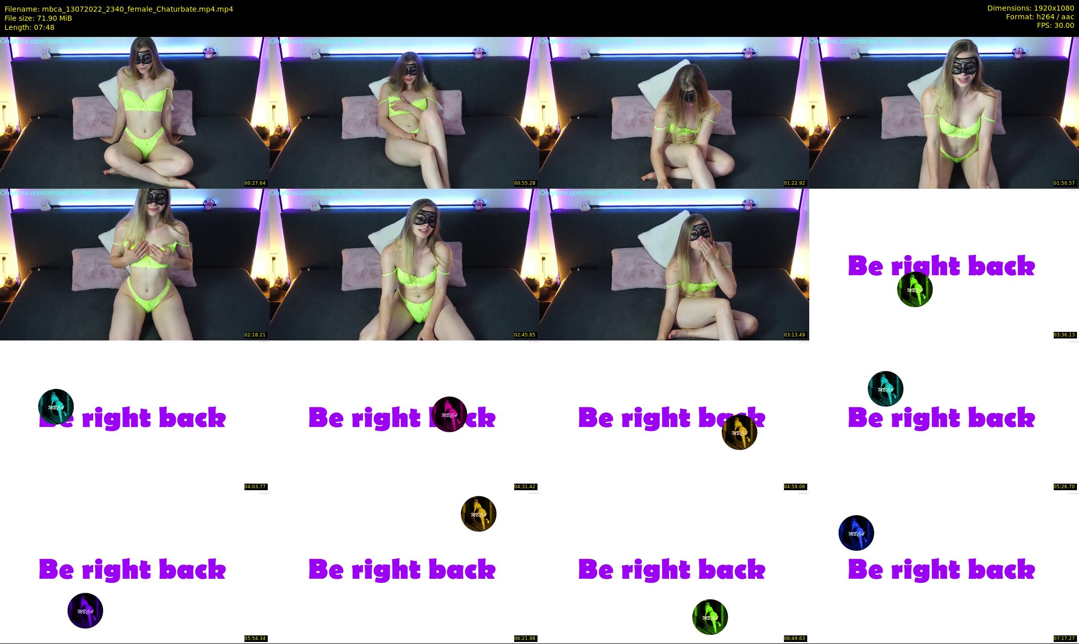mbca — 8 minute Chaturbate couple cam show recording, 1080p, Jul 13, 2022