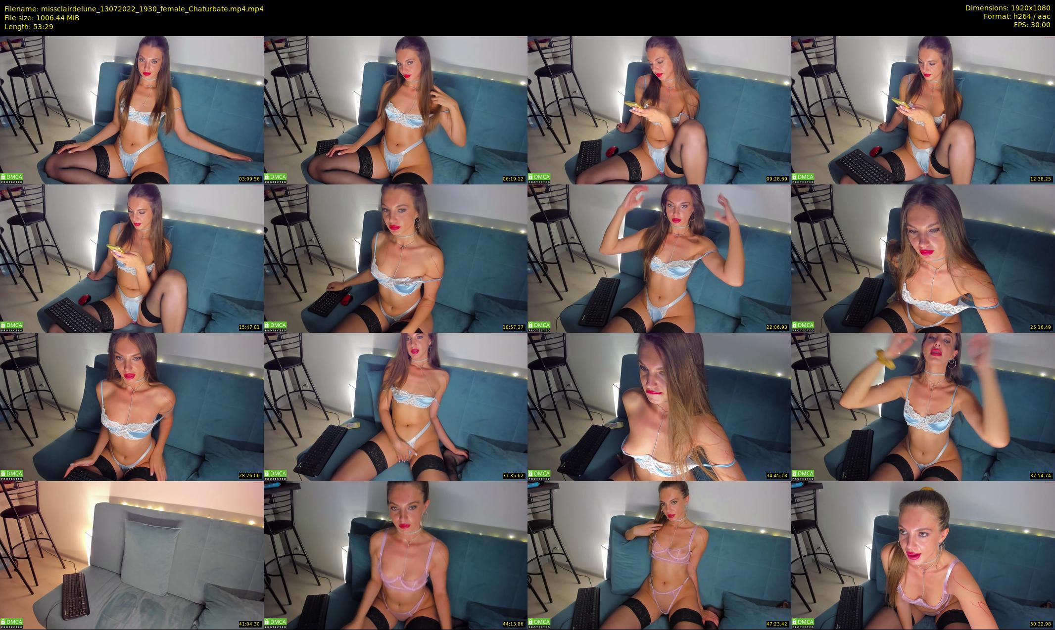 missclairdelune — 54 minute Chaturbate female cam show recording, 1080p, Jul 13, 2022