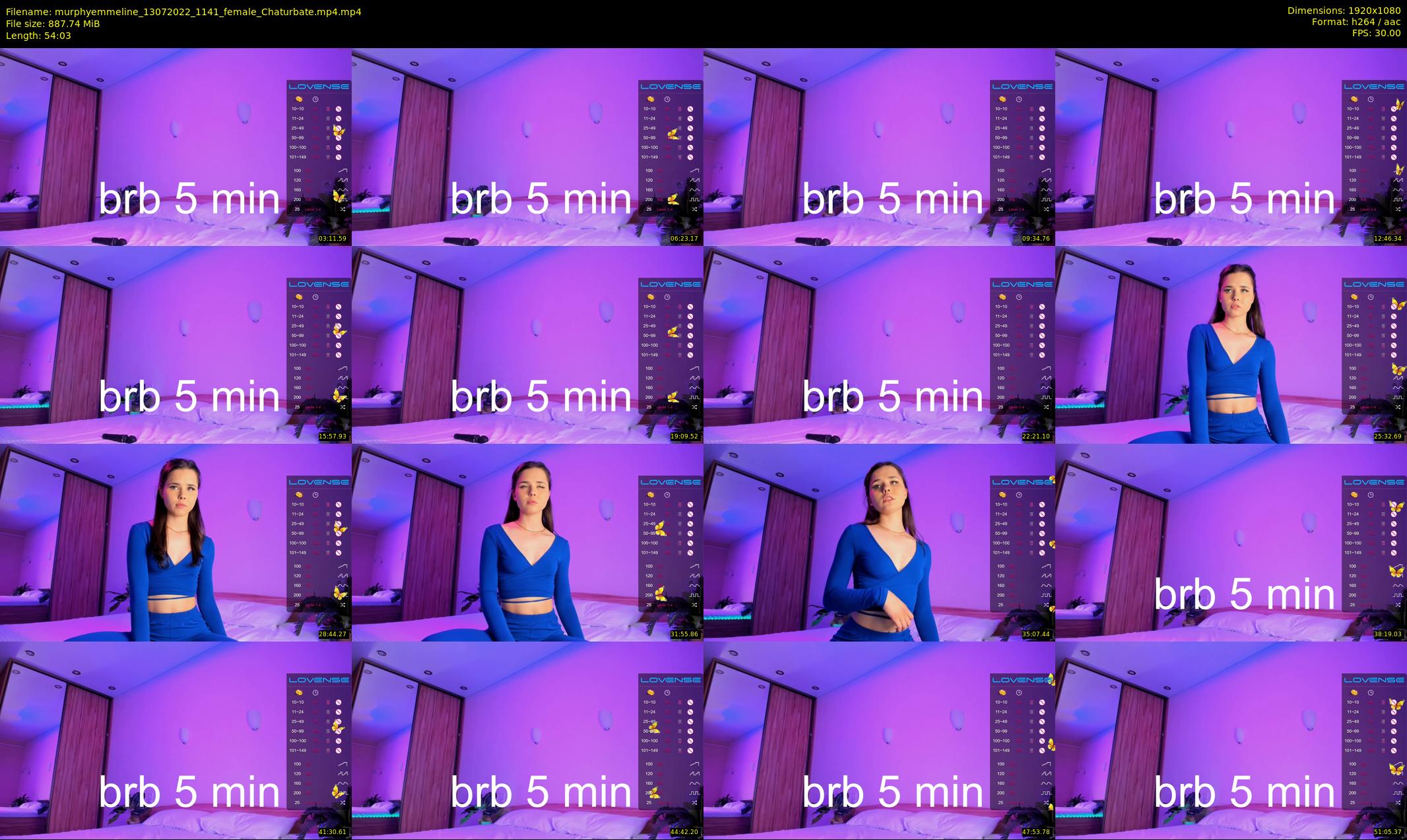 murphyemmeline — 55 minute Chaturbate female cam show recording, 1080p, Jul 13, 2022