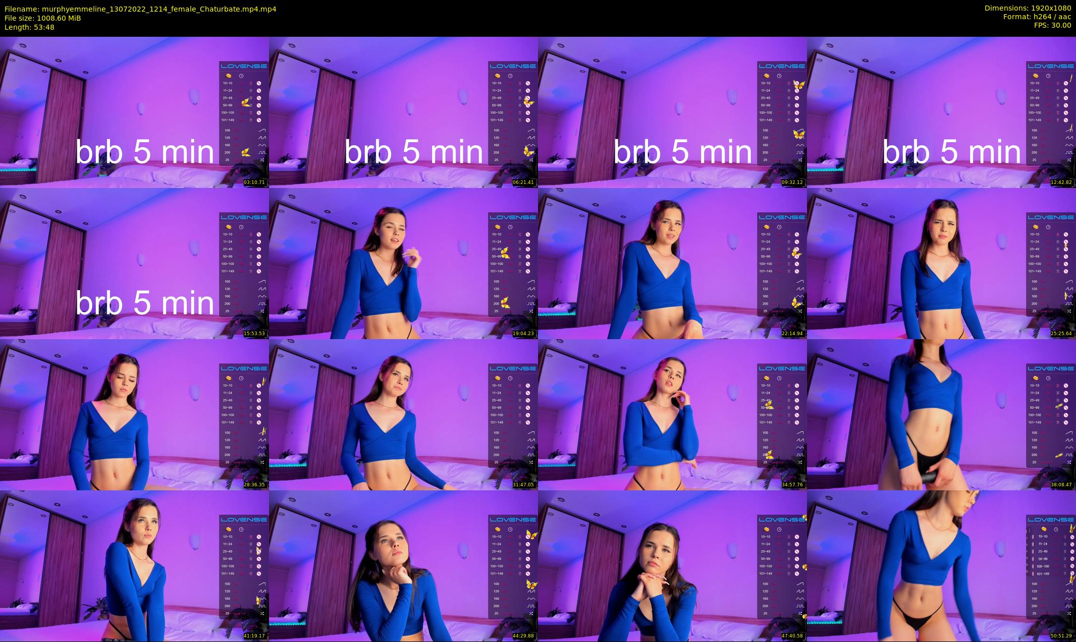 murphyemmeline — 54 minute Chaturbate female cam show recording, 1080p, Jul 13, 2022