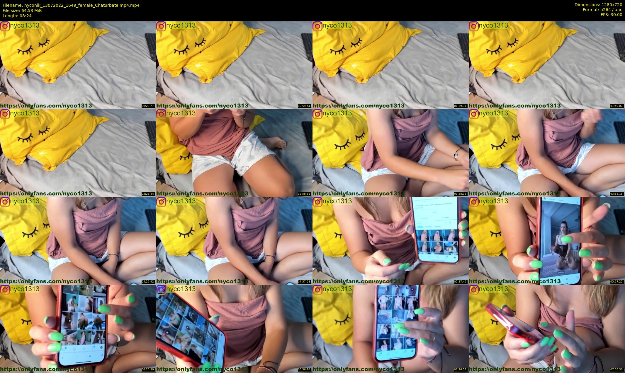 nyconik — 9 minute Chaturbate female cam show recording, 720p, Jul 13, 2022