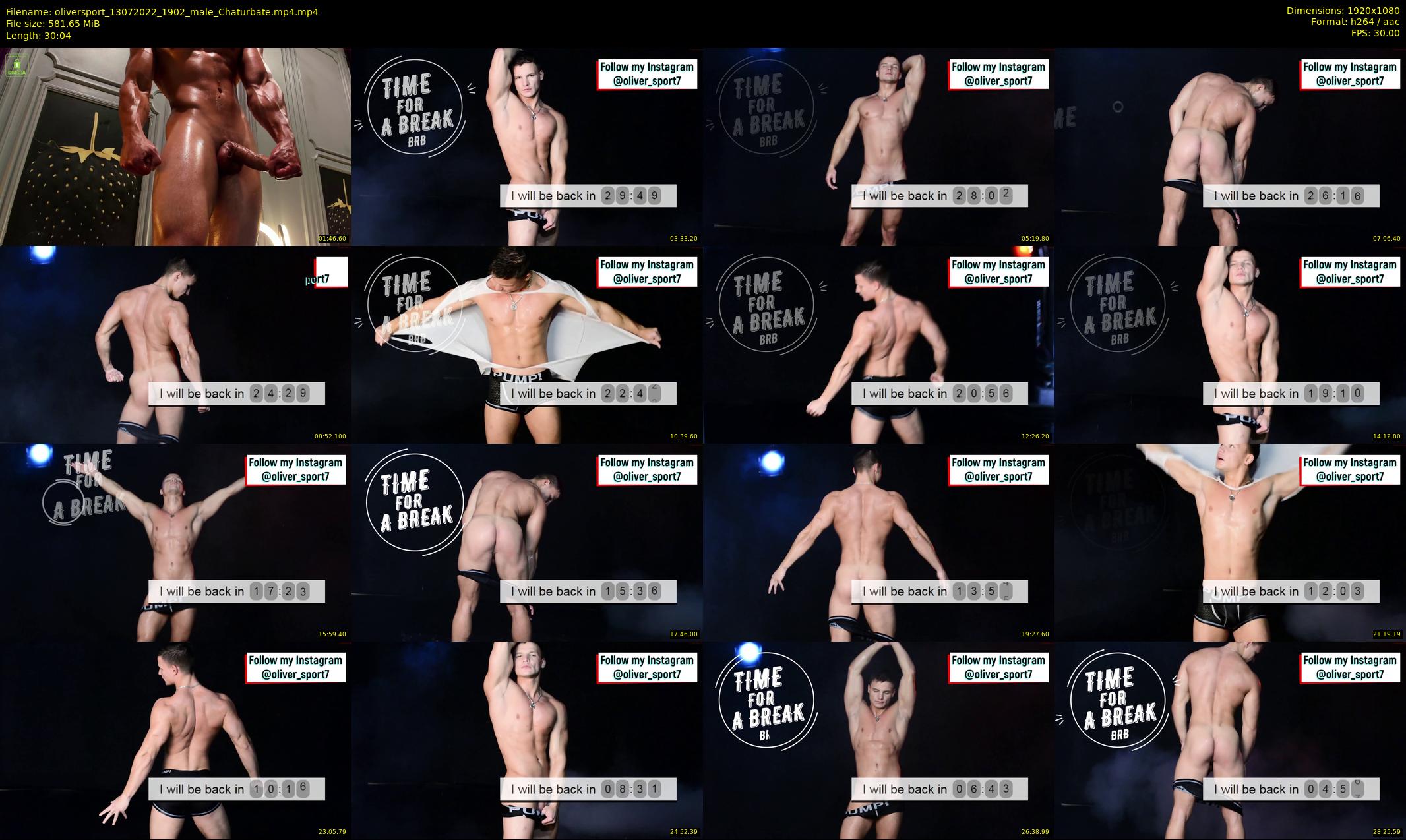 oliversport — 31 minute Chaturbate male cam show recording, 1080p, Jul 13, 2022