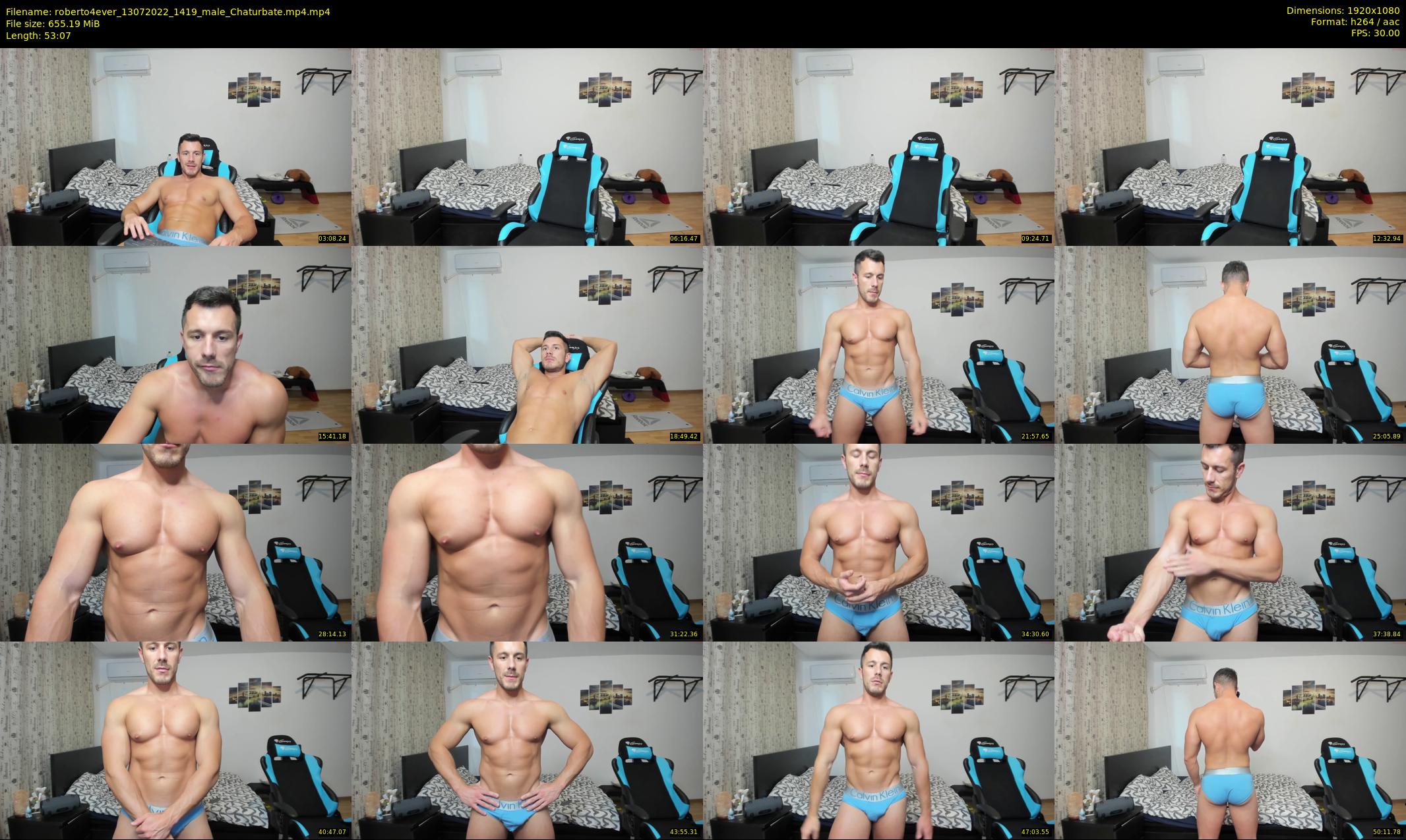 roberto4ever — 54 minute Chaturbate male cam show recording, 1080p, Jul 13, 2022