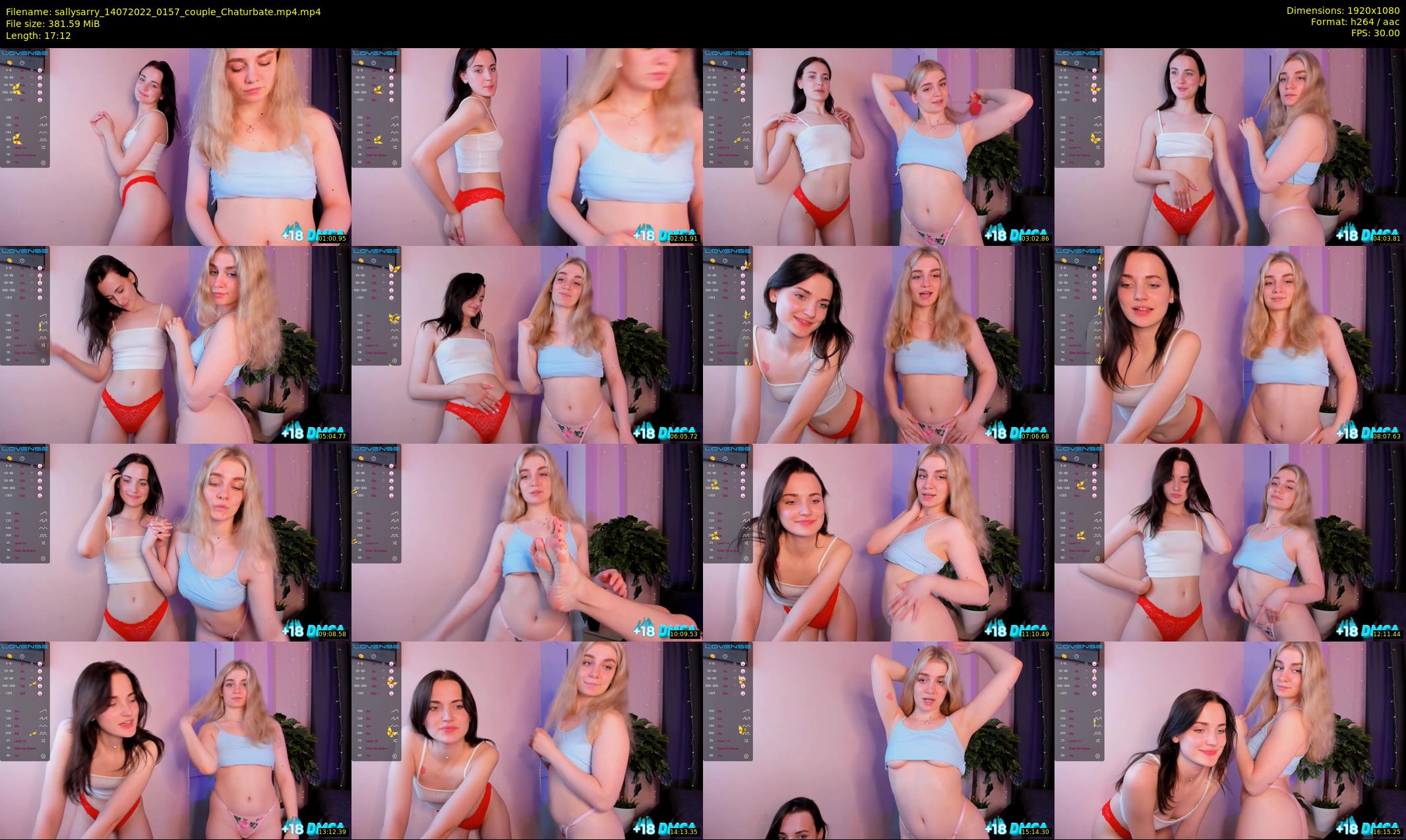 sallysarry — 18 minute Chaturbate couple cam show recording, 1080p, Jul 14, 2022