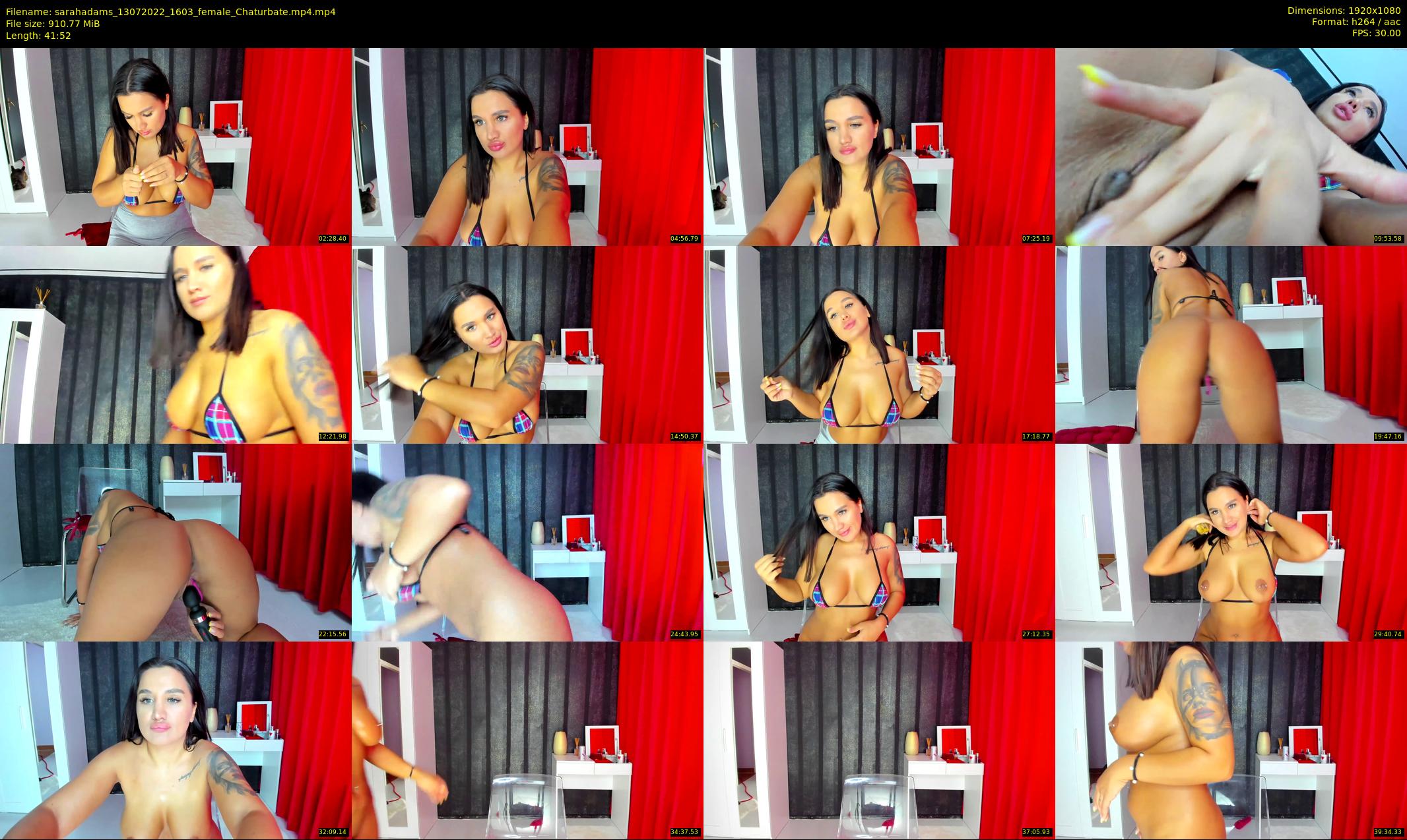 sarahadams — 42 minute Chaturbate female cam show recording, 1080p, Jul 13, 2022