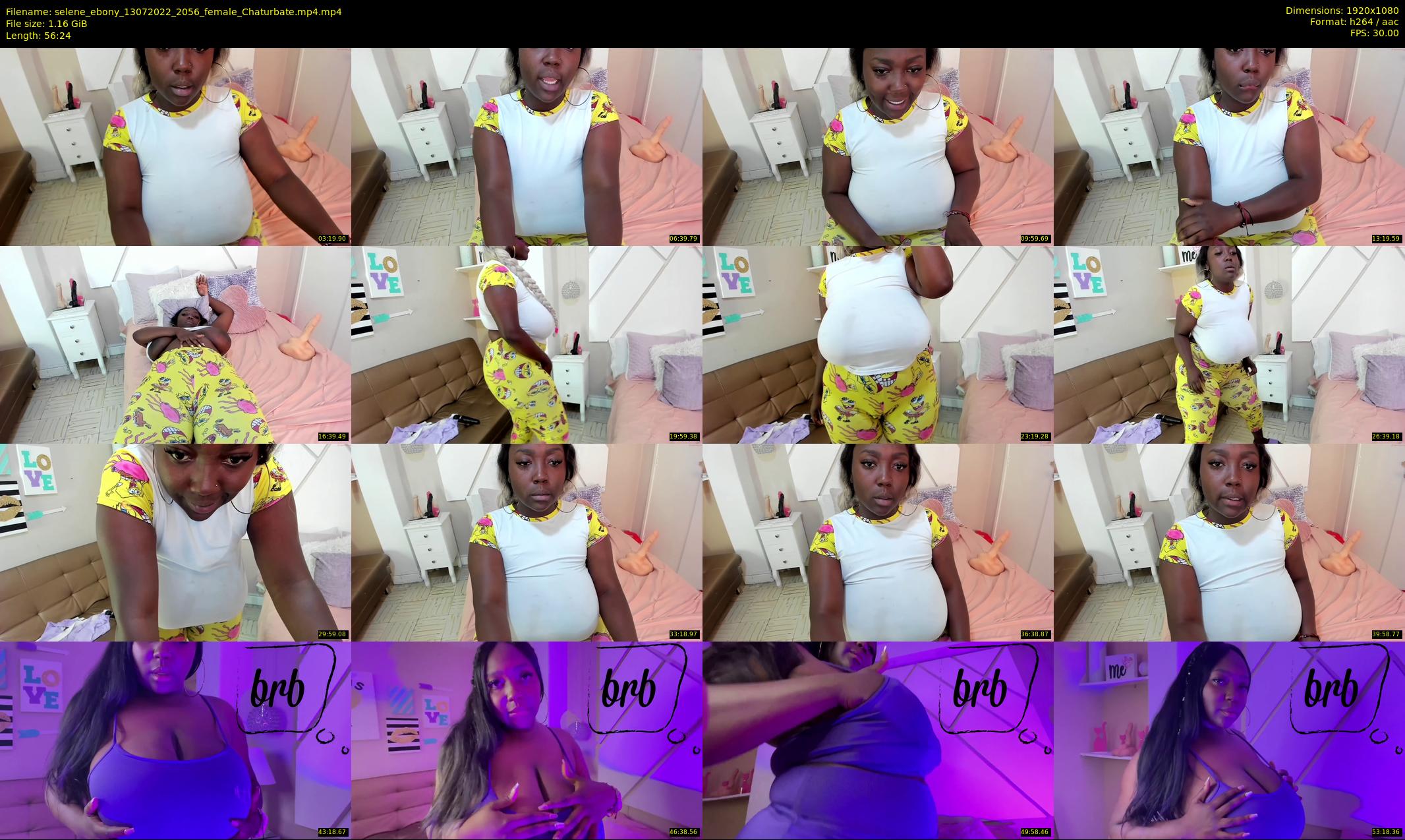 selene_ebony — 57 minute Chaturbate female cam show recording, 1080p, Jul 13, 2022
