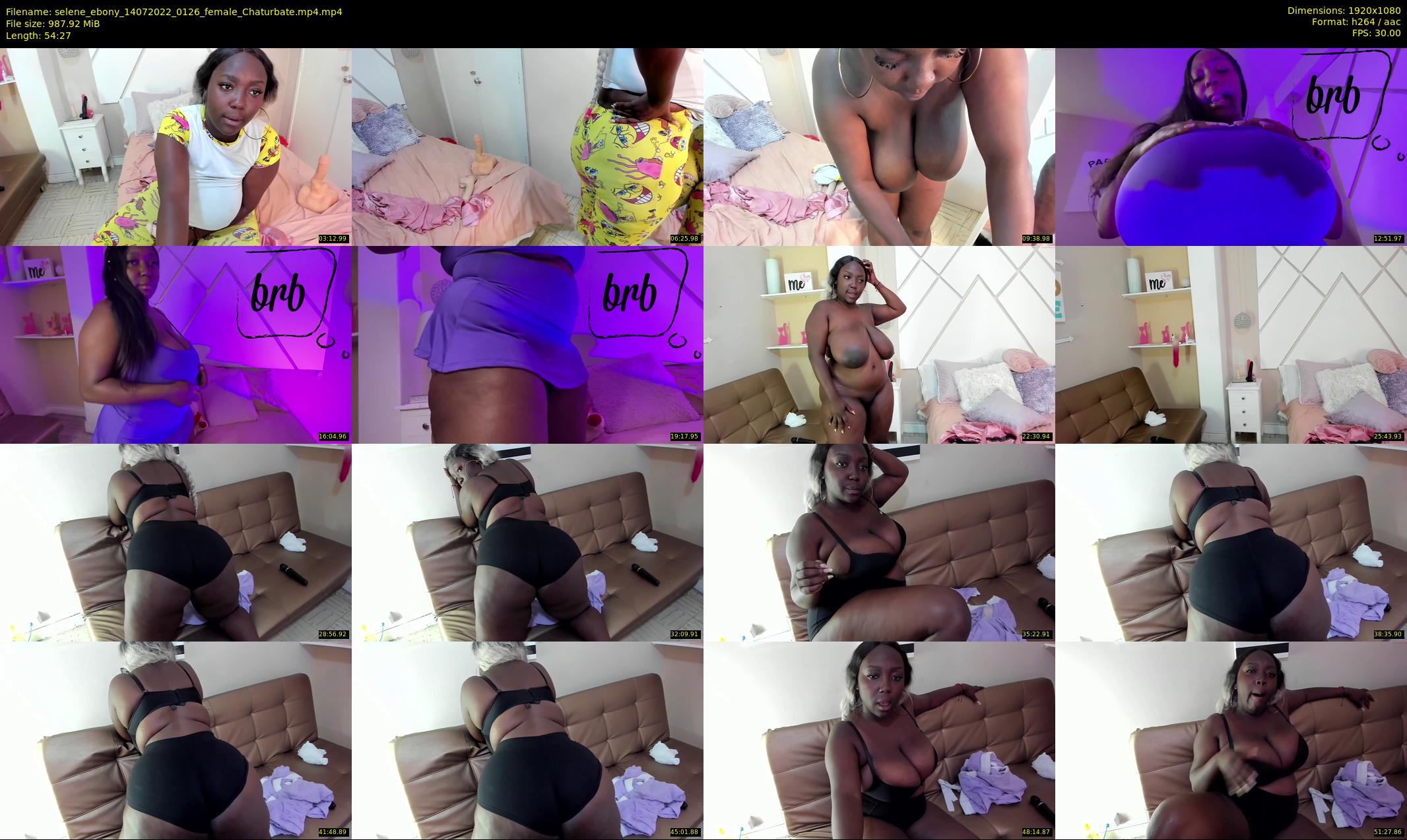 selene_ebony — 55 minute Chaturbate female cam show recording, 1080p, Jul 14, 2022