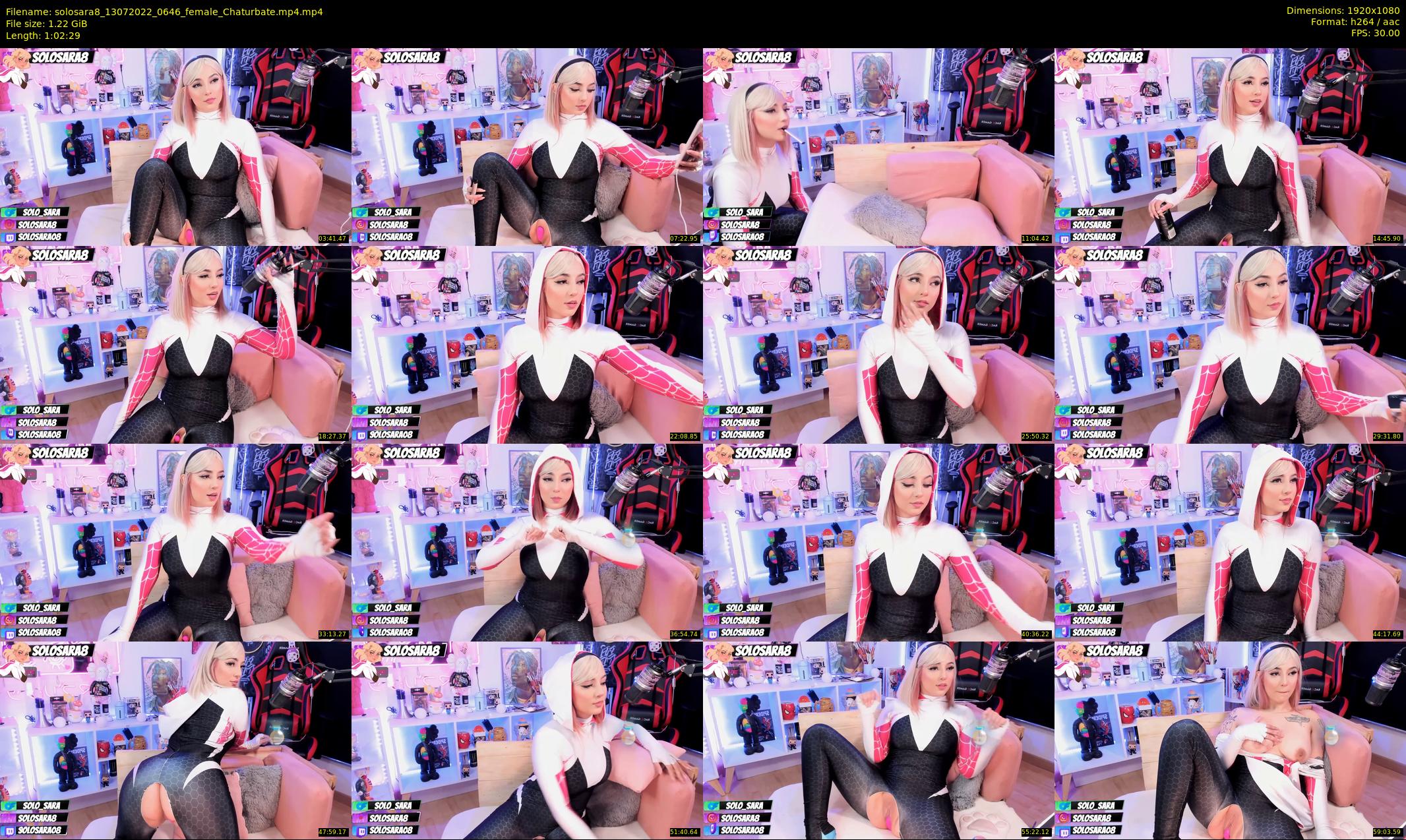 solosara8 — 63 minute Chaturbate female cam show recording, 1080p, Jul 13, 2022