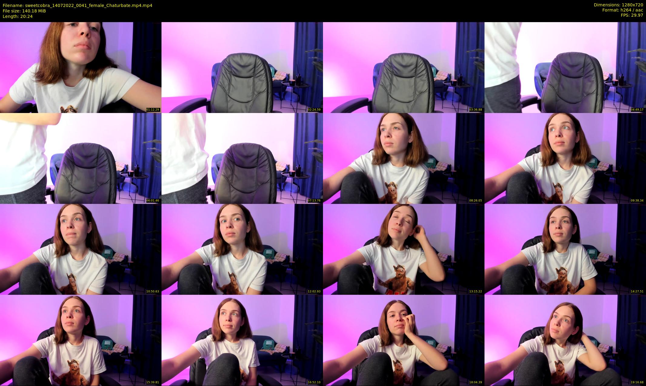 sweetcobra — 21 minute Chaturbate female cam show recording, 720p, Jul 14, 2022