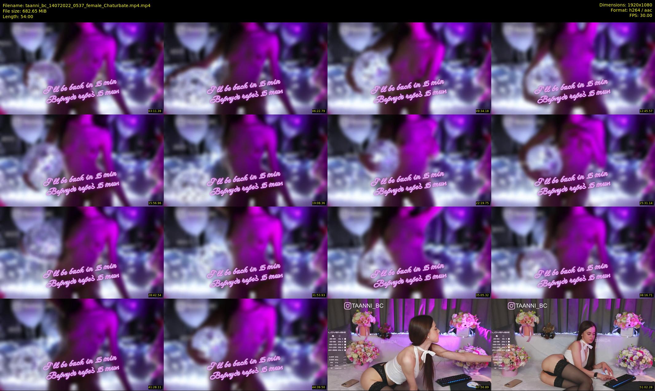 taanni_bc — 54 minute Chaturbate female cam show recording, 1080p, Jul 14, 2022