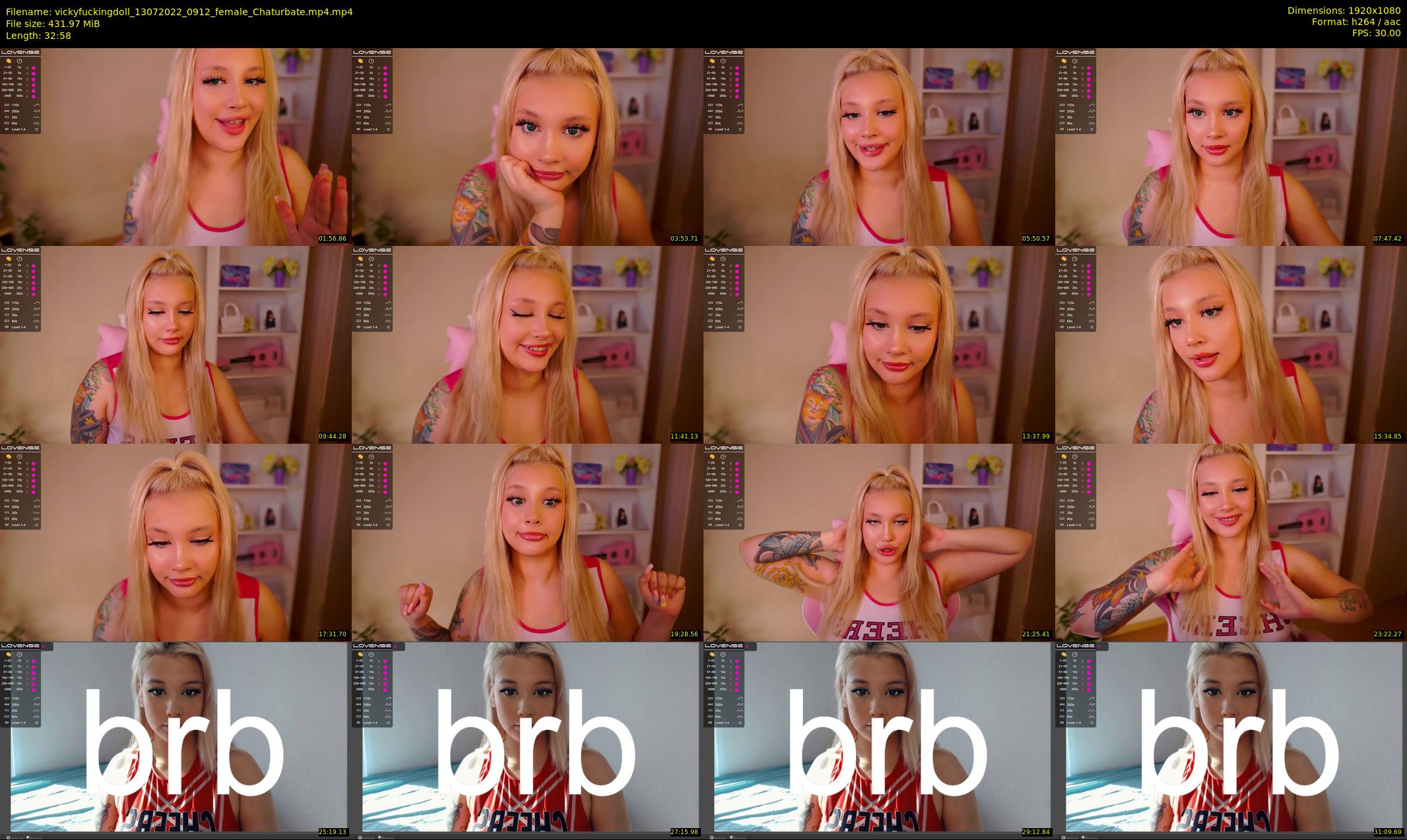 vickyfuckingdoll — 33 minute Chaturbate female cam show recording, 1080p, Jul 13, 2022