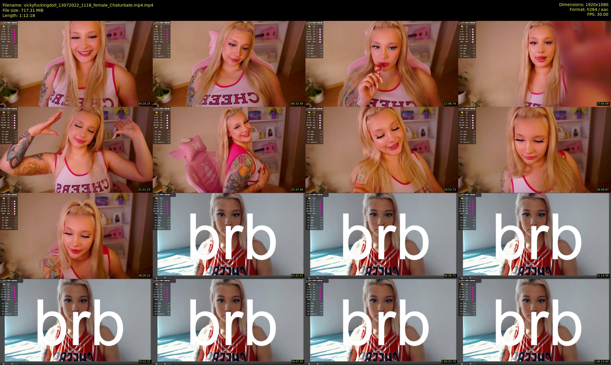 vickyfuckingdoll — 73 minute Chaturbate female cam show recording, 1080p, Jul 13, 2022