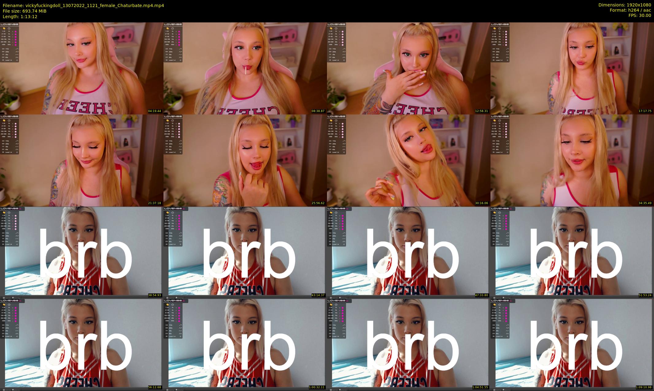 vickyfuckingdoll — 74 minute Chaturbate female cam show recording, 1080p, Jul 13, 2022