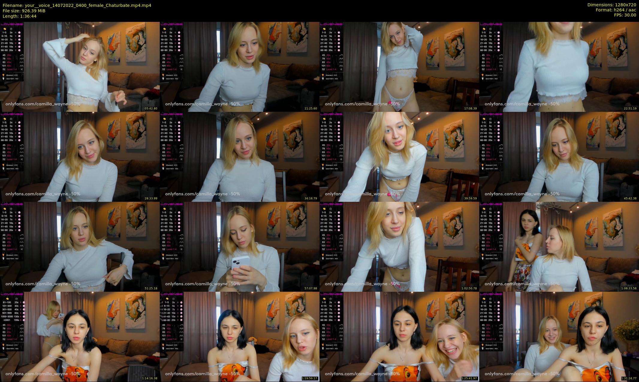 your__voice — 97 minute Chaturbate female cam show recording, 720p, Jul 14, 2022