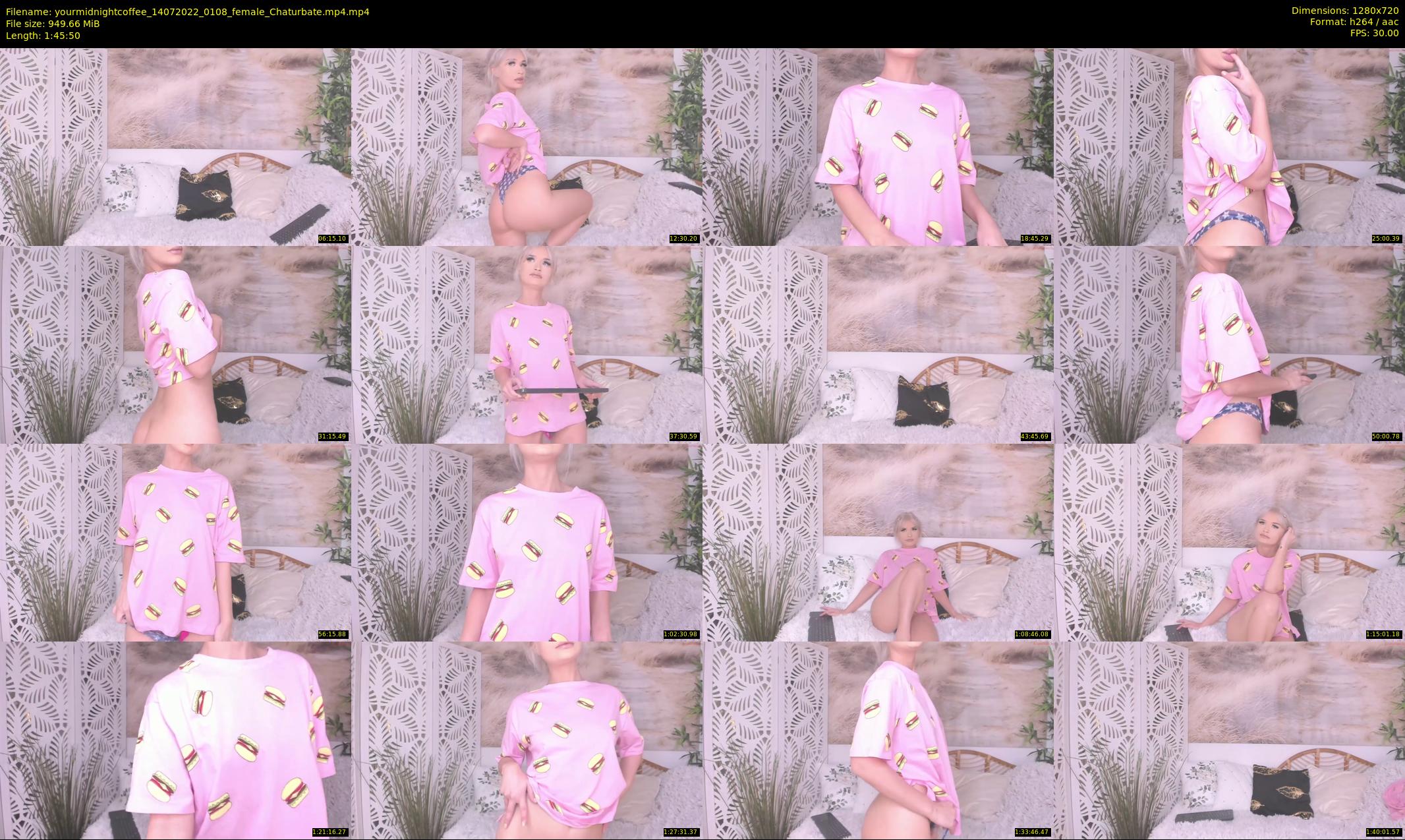 yourmidnightcoffee — 106 minute Chaturbate female cam show recording, 720p, Jul 14, 2022