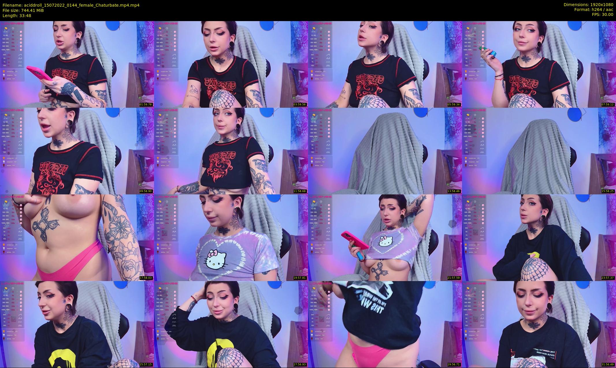 aciddroll — 34 minute Chaturbate female cam show recording, 1080p, Jul 15, 2022