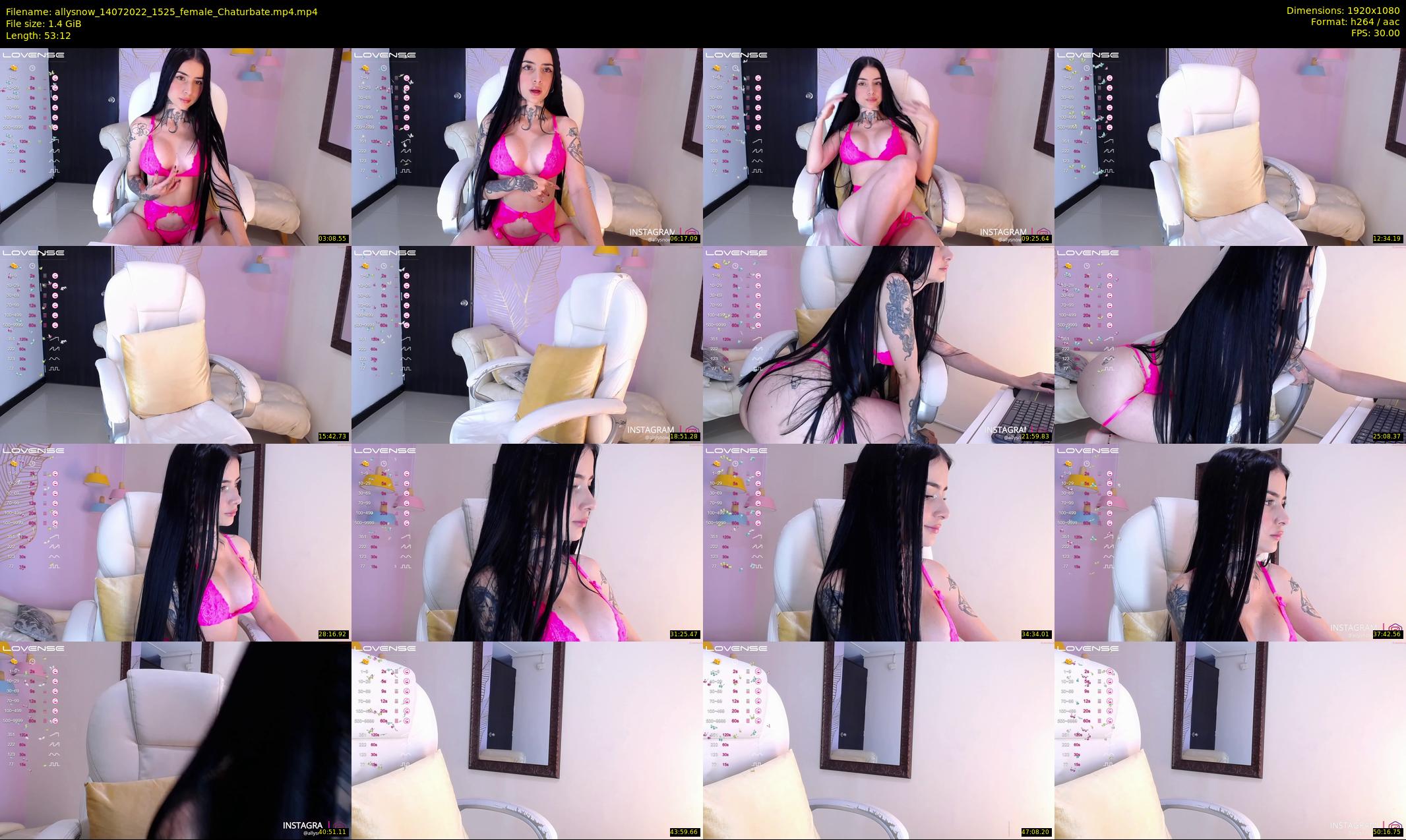 allysnow — 54 minute Chaturbate female cam show recording, 1080p, Jul 14, 2022