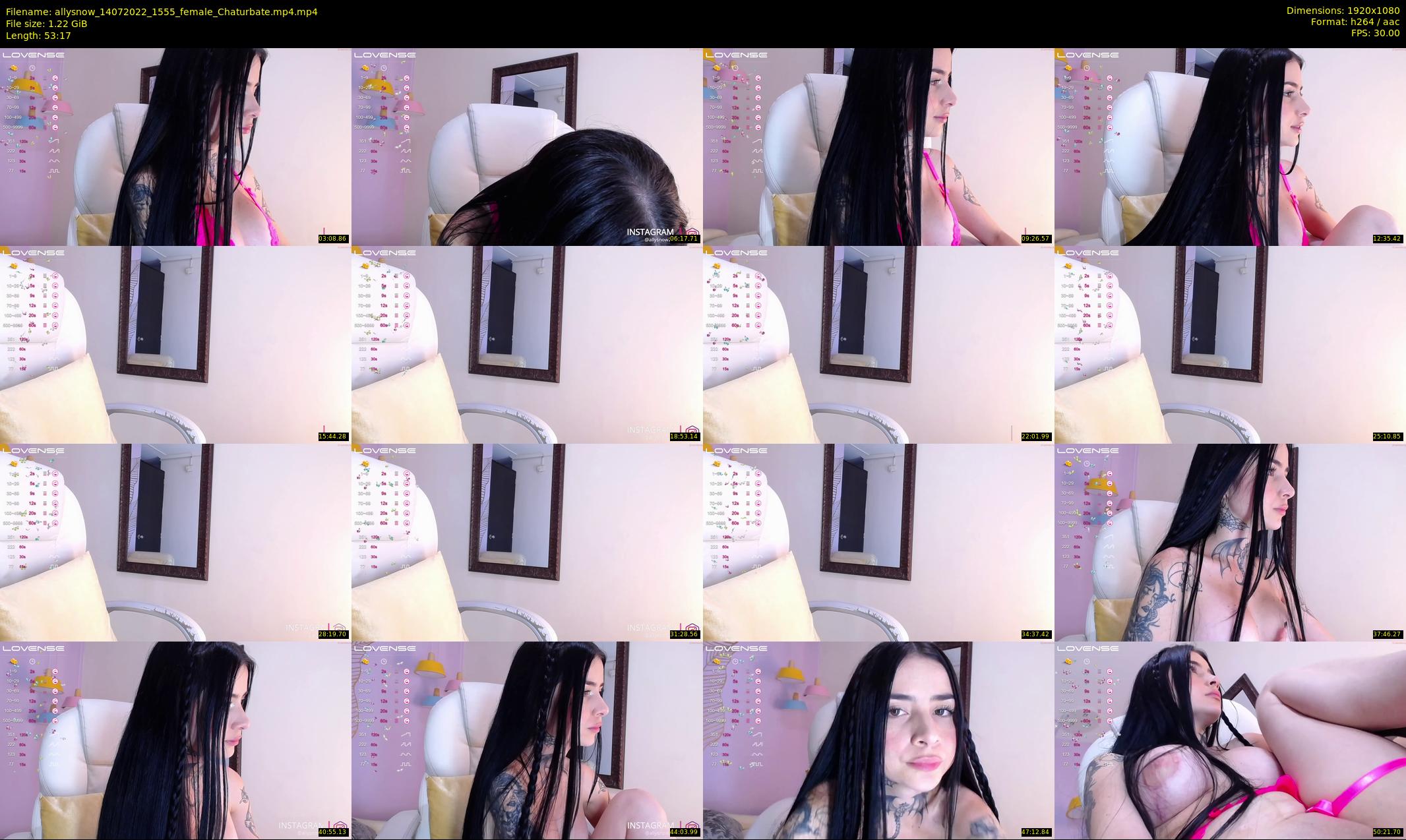 allysnow — 54 minute Chaturbate female cam show recording, 1080p, Jul 14, 2022