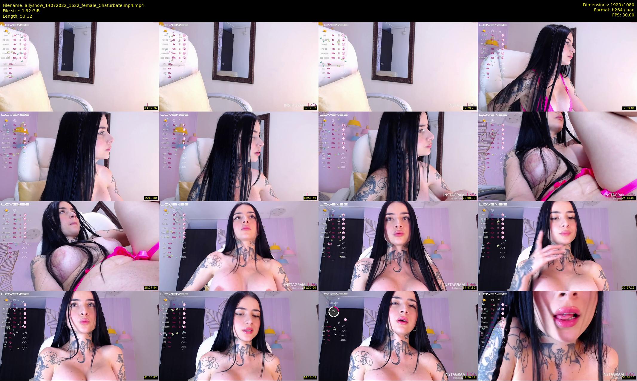 allysnow — 54 minute Chaturbate female cam show recording, 1080p, Jul 14, 2022