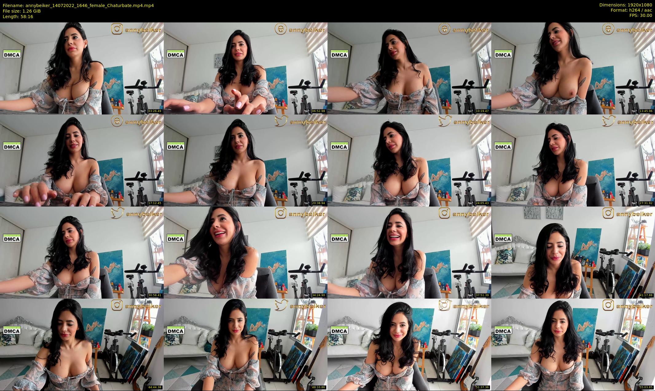 annybeiker — 59 minute Chaturbate female cam show recording, 1080p, Jul 14, 2022