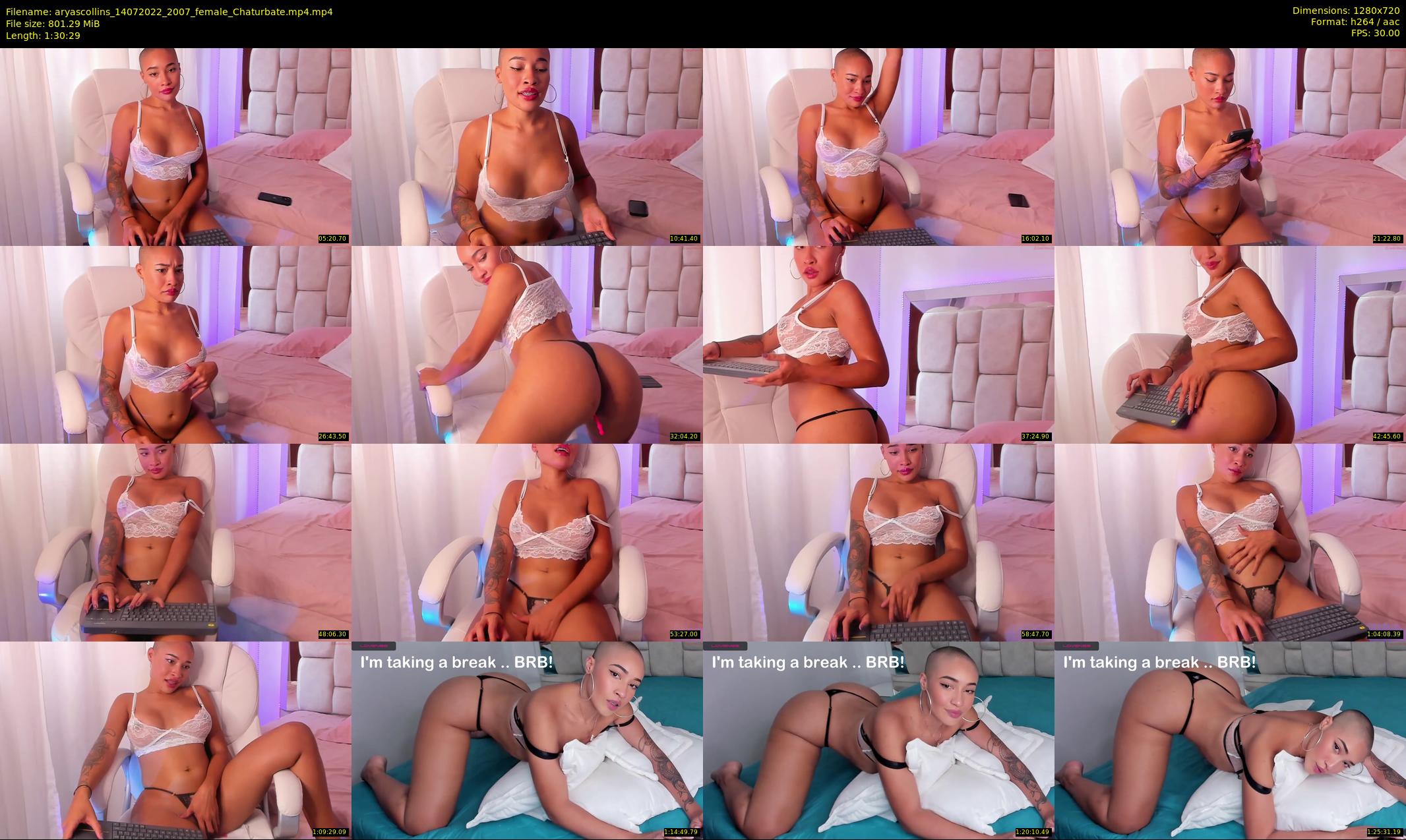 aryascollins — 91 minute Chaturbate female cam show recording, 720p, Jul 14, 2022