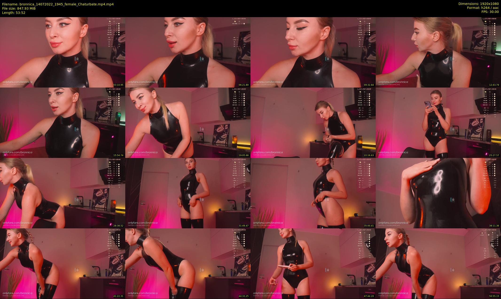 bronnica — 54 minute Chaturbate female cam show recording, 1080p, Jul 14, 2022