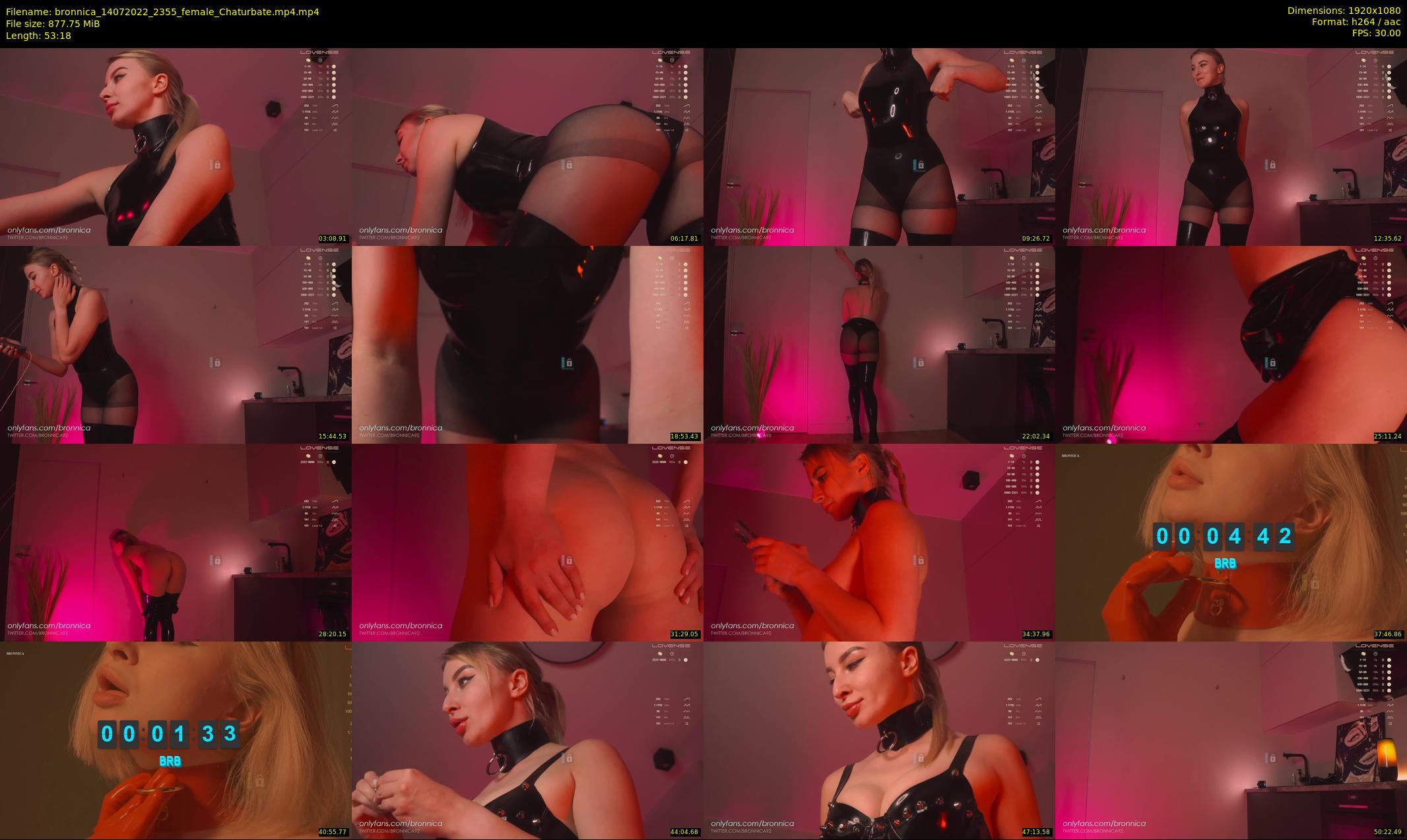 bronnica — 54 minute Chaturbate female cam show recording, 1080p, Jul 14, 2022