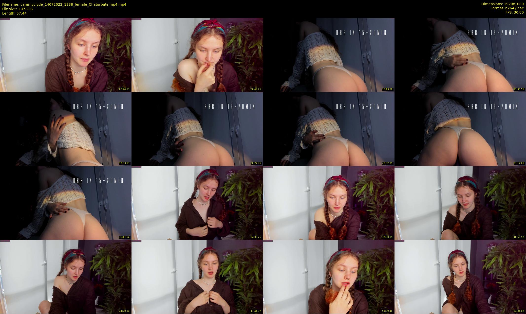 cammyclyde — 58 minute Chaturbate female cam show recording, 1080p, Jul 14, 2022