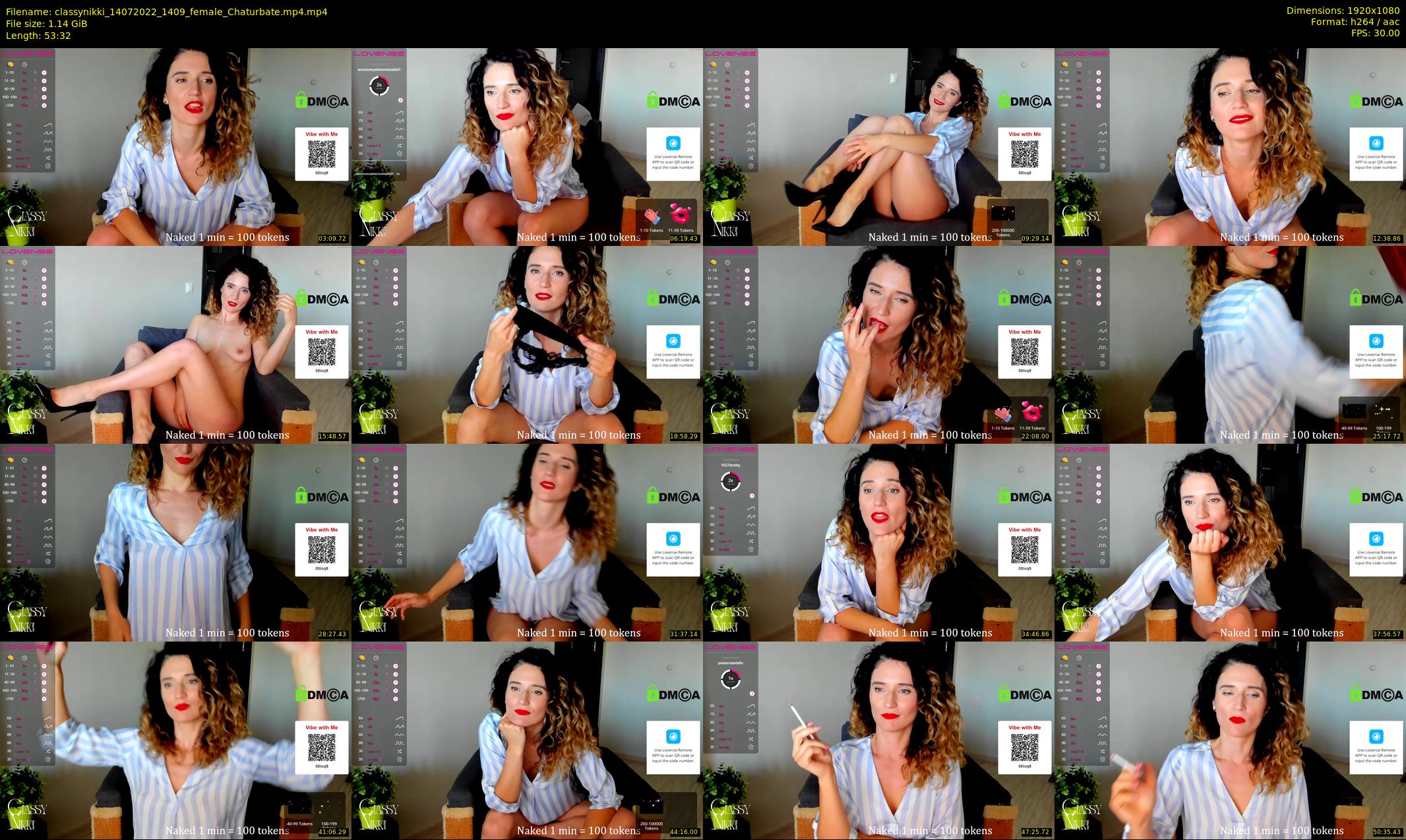 classynikki — 54 minute Chaturbate female cam show recording, 1080p, Jul 14, 2022