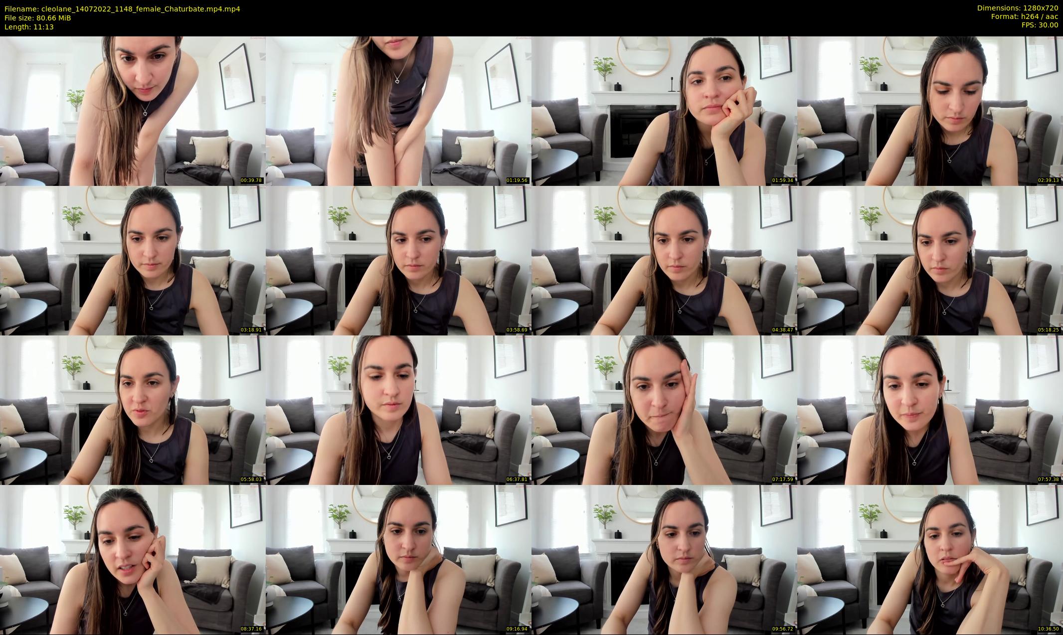 cleolane — 12 minute Chaturbate female cam show recording, 720p, Jul 14, 2022