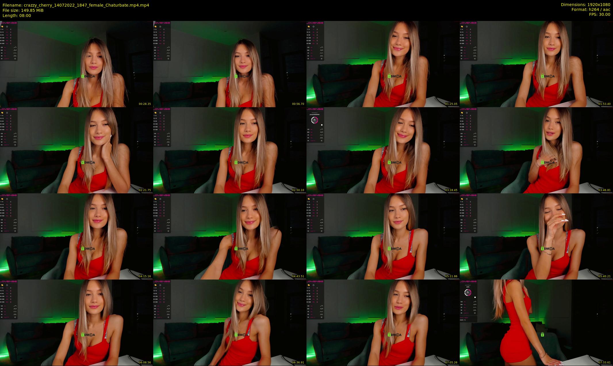 crazzy_cherry — 8 minute Chaturbate female cam show recording, 1080p, Jul 14, 2022