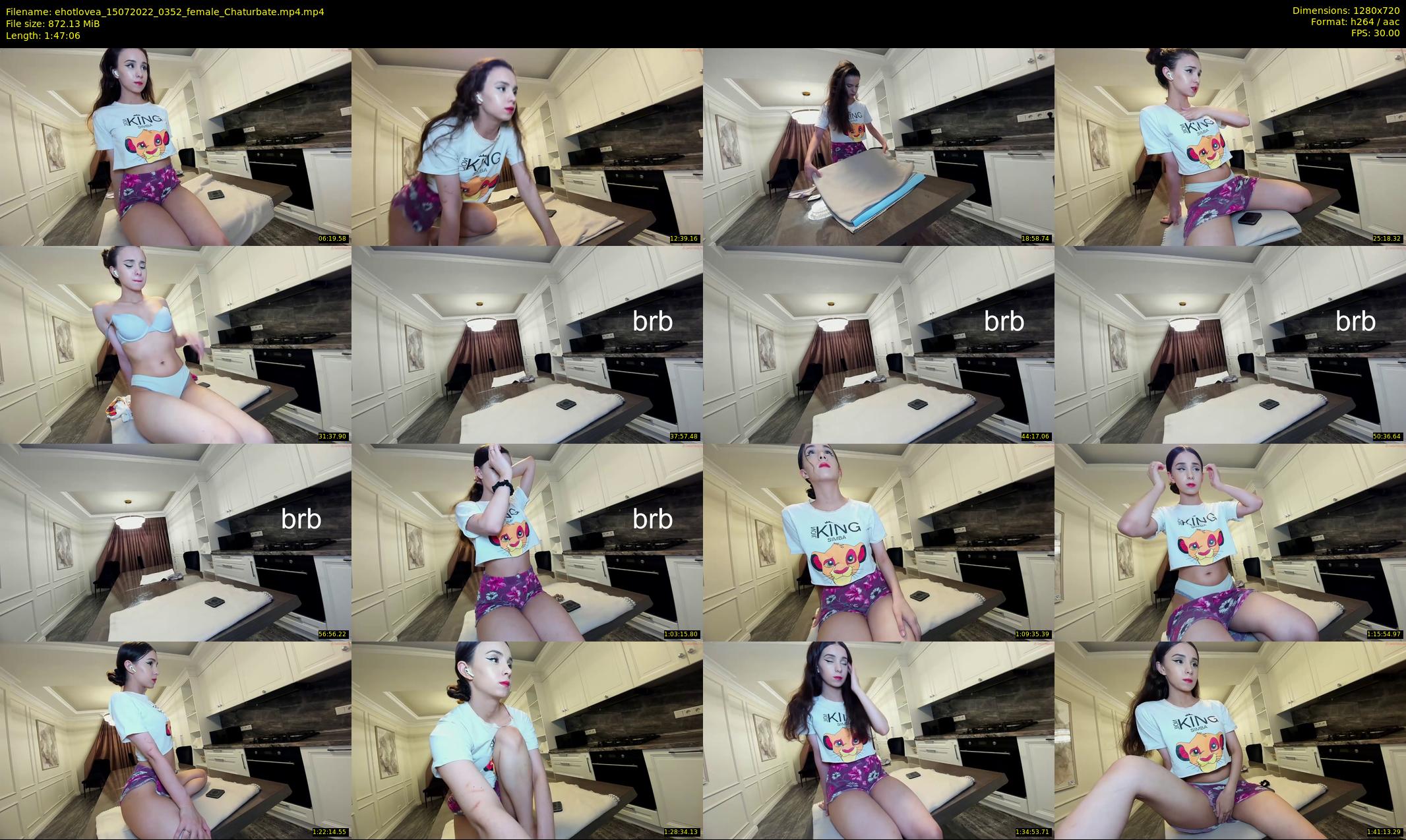 ehotlovea — 108 minute Chaturbate female cam show recording, 720p, Jul 15, 2022