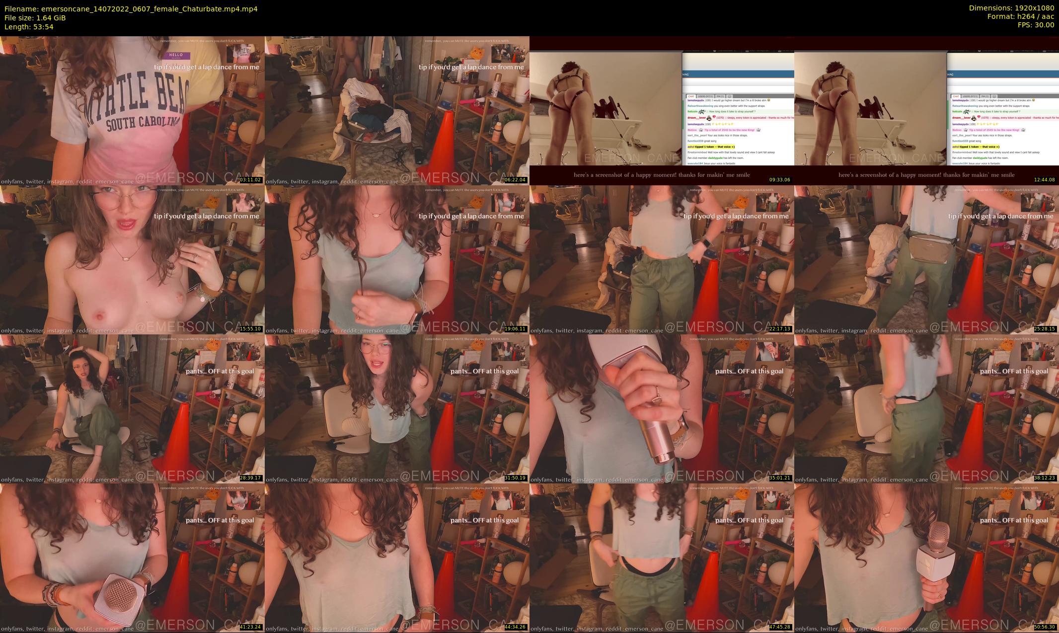 emersoncane — 54 minute Chaturbate female cam show recording, 1080p, Jul 14, 2022