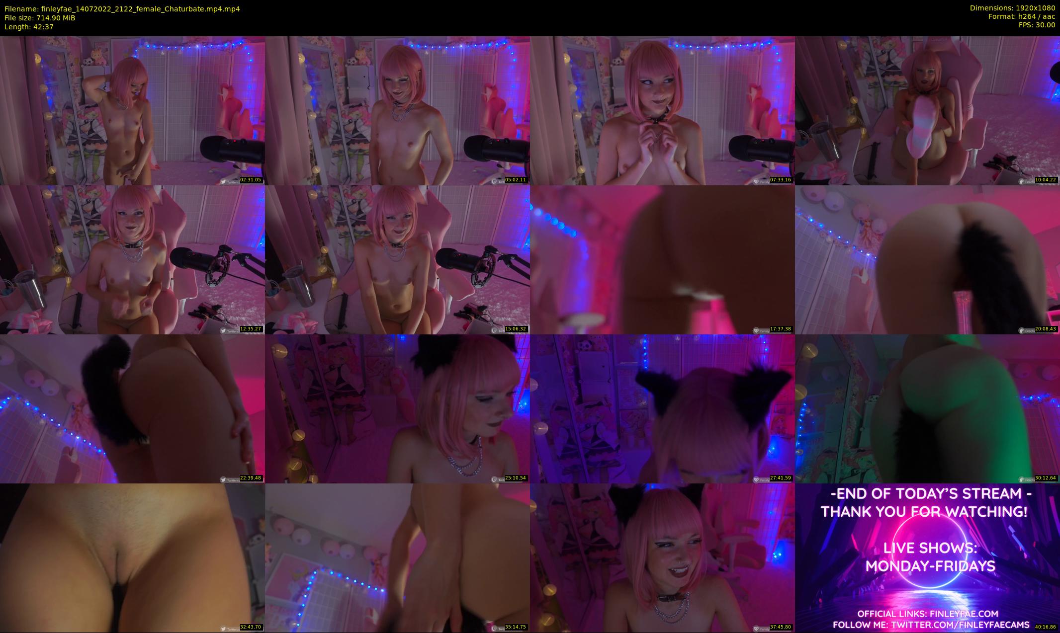 finleyfae — 43 minute Chaturbate female cam show recording, 1080p, Jul 14, 2022
