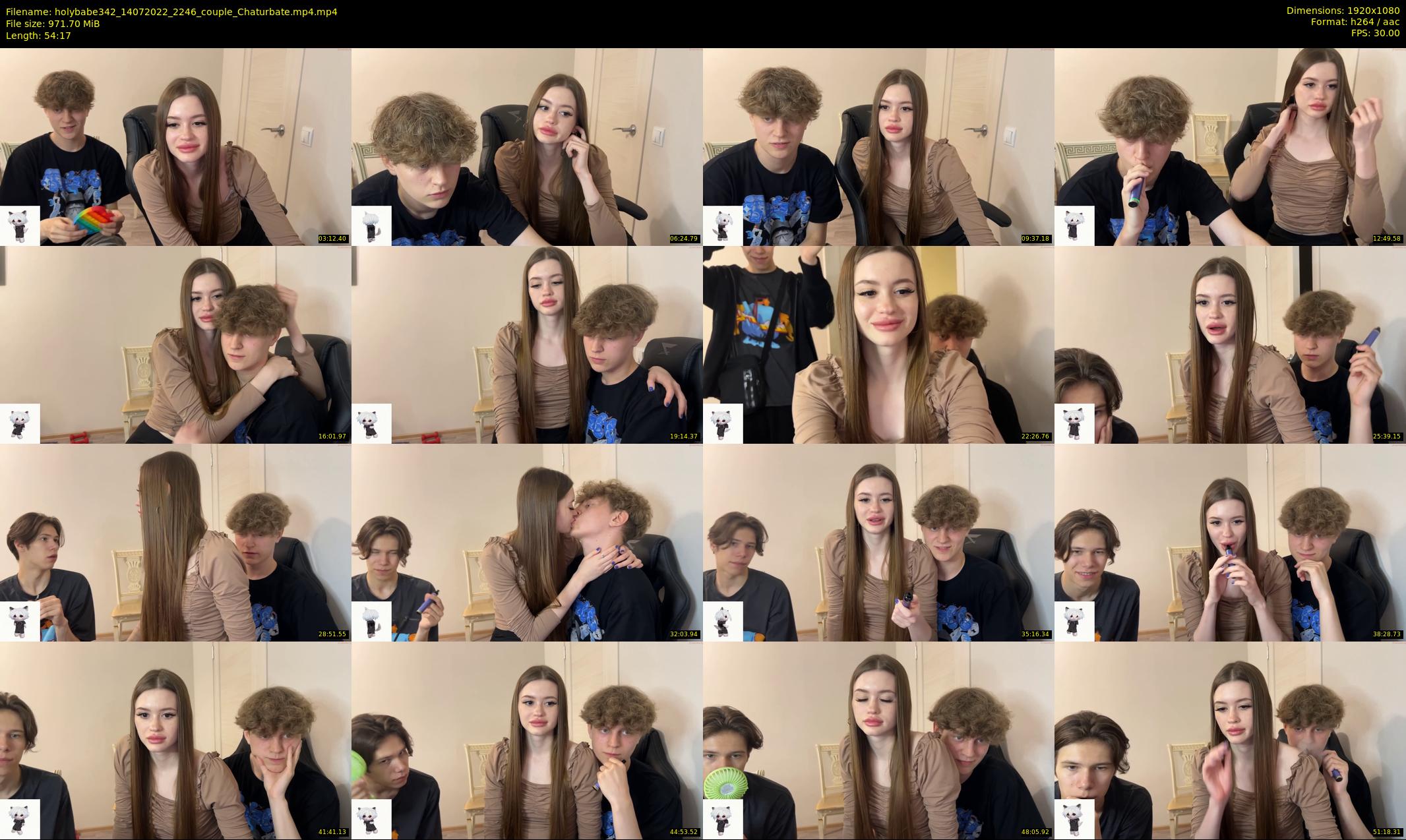 holybabe342 — 55 minute Chaturbate couple cam show recording, 1080p, Jul 14, 2022