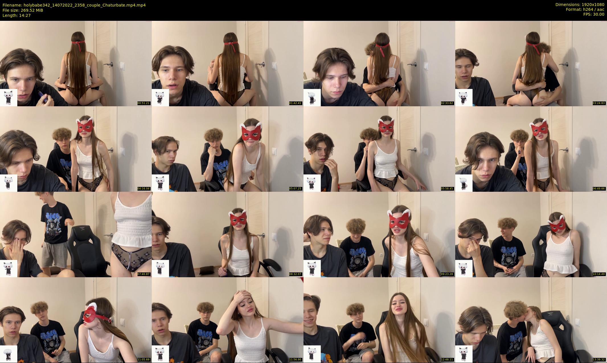 holybabe342 — 15 minute Chaturbate couple cam show recording, 1080p, Jul 14, 2022