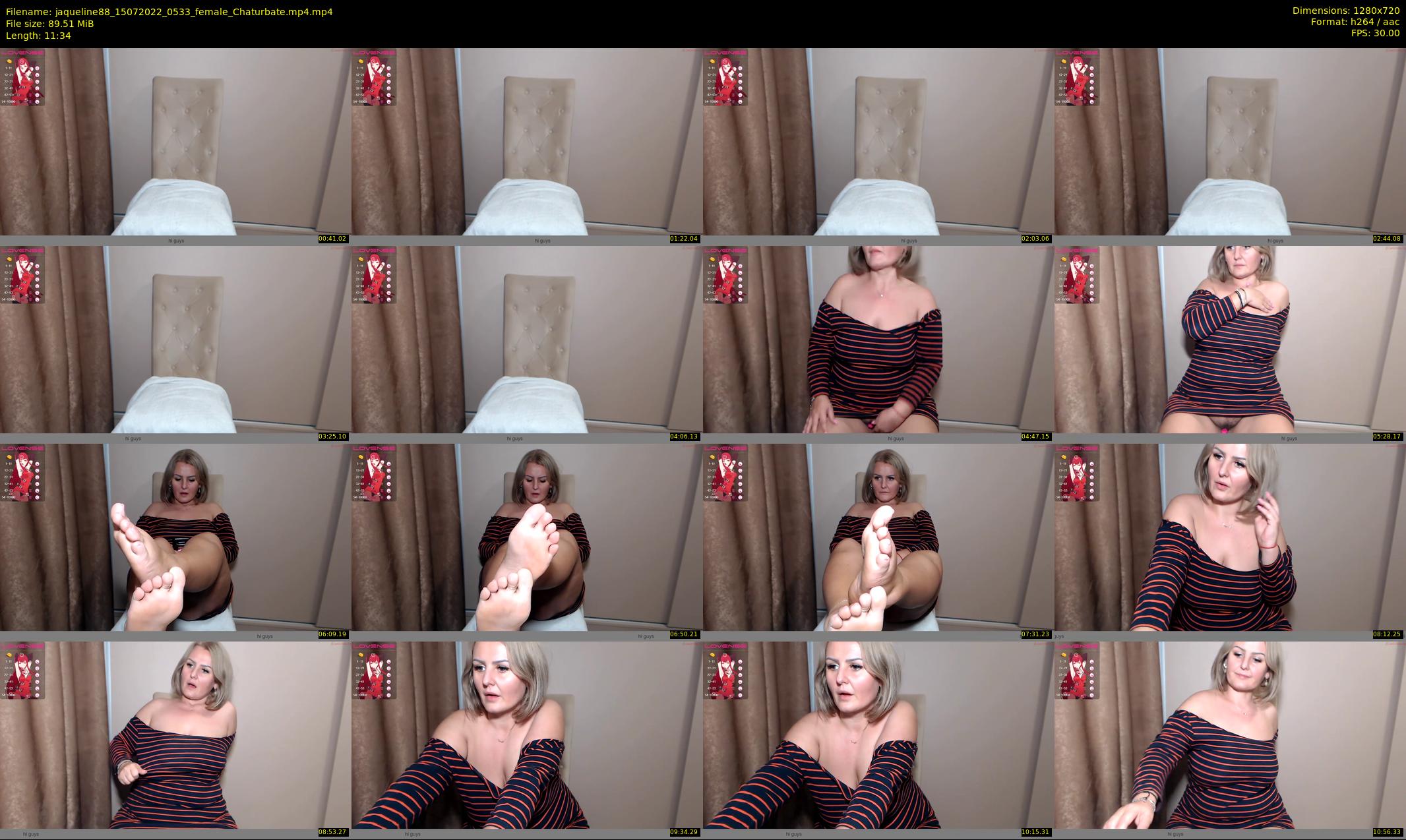 jaqueline88 — 12 minute Chaturbate female cam show recording, 720p, Jul 15, 2022