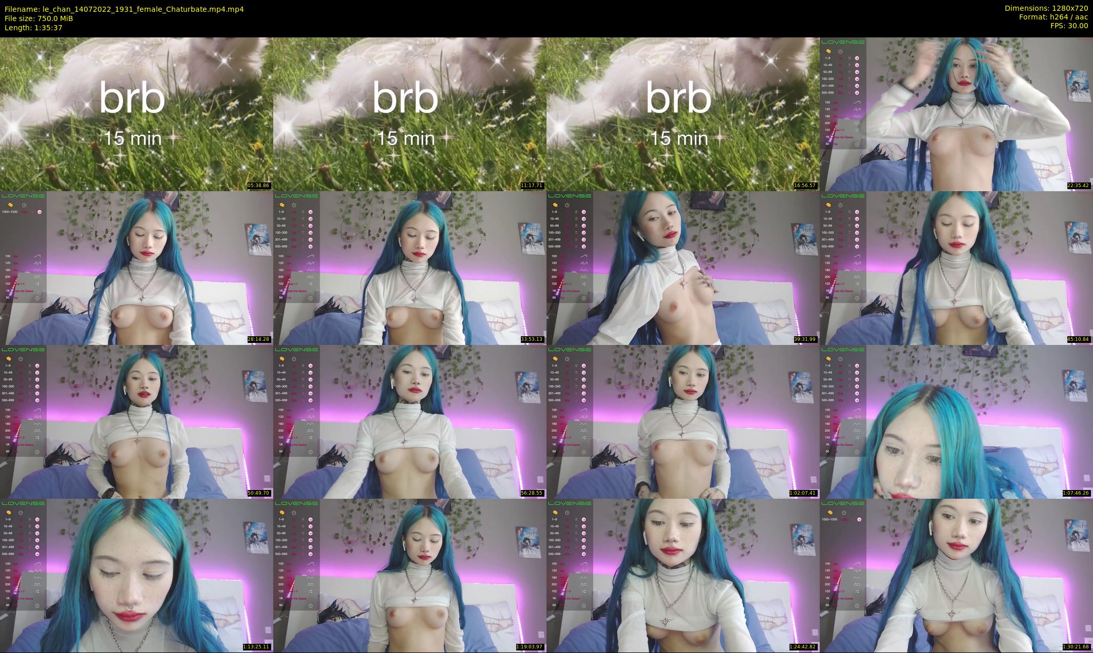 le_chan — 96 minute Chaturbate female cam show recording, 720p, Jul 14, 2022